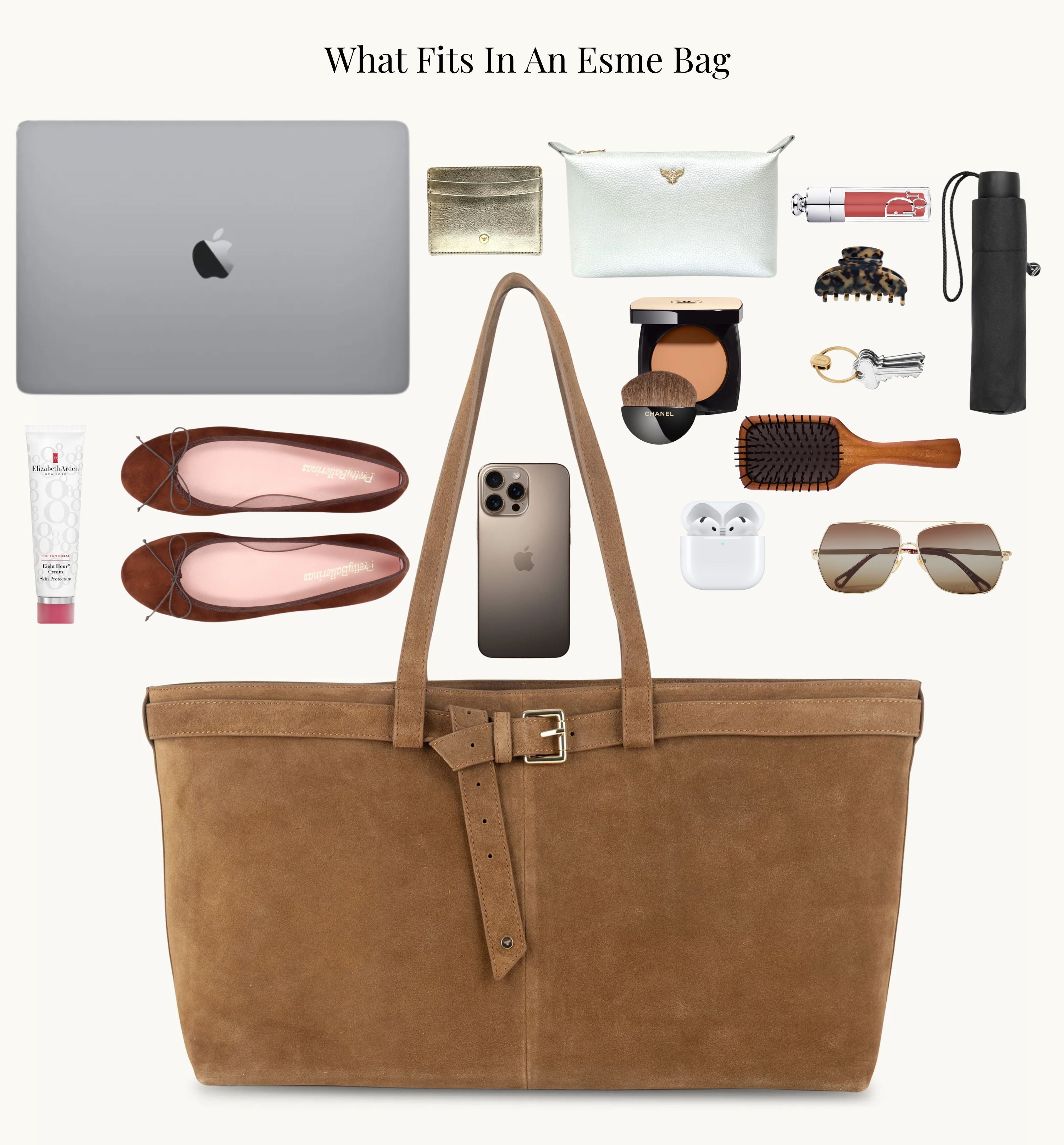 The Esme Tan Suede Bag