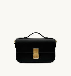 The Flora Black Leather Bag