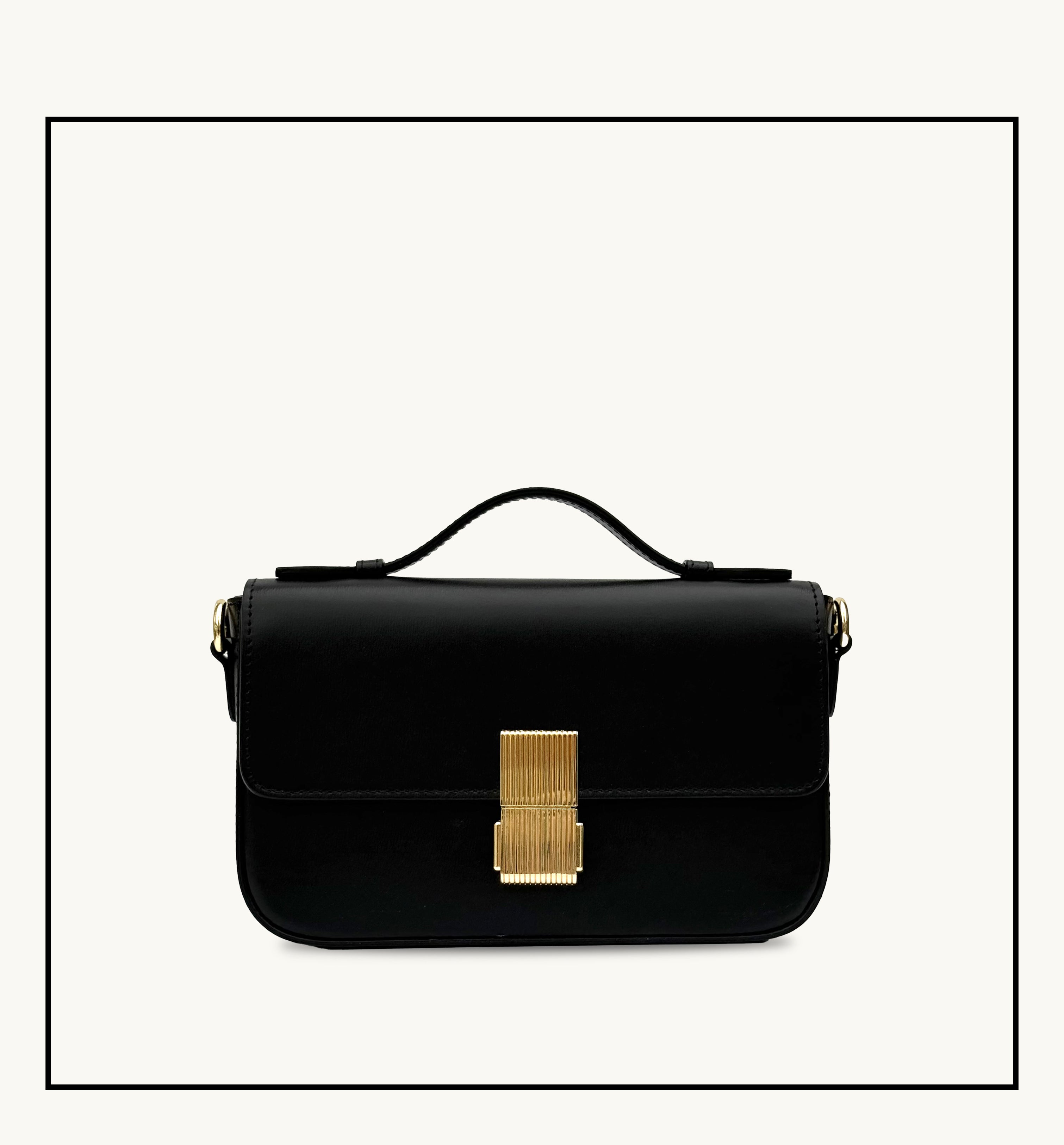 The Flora Black Leather Bag