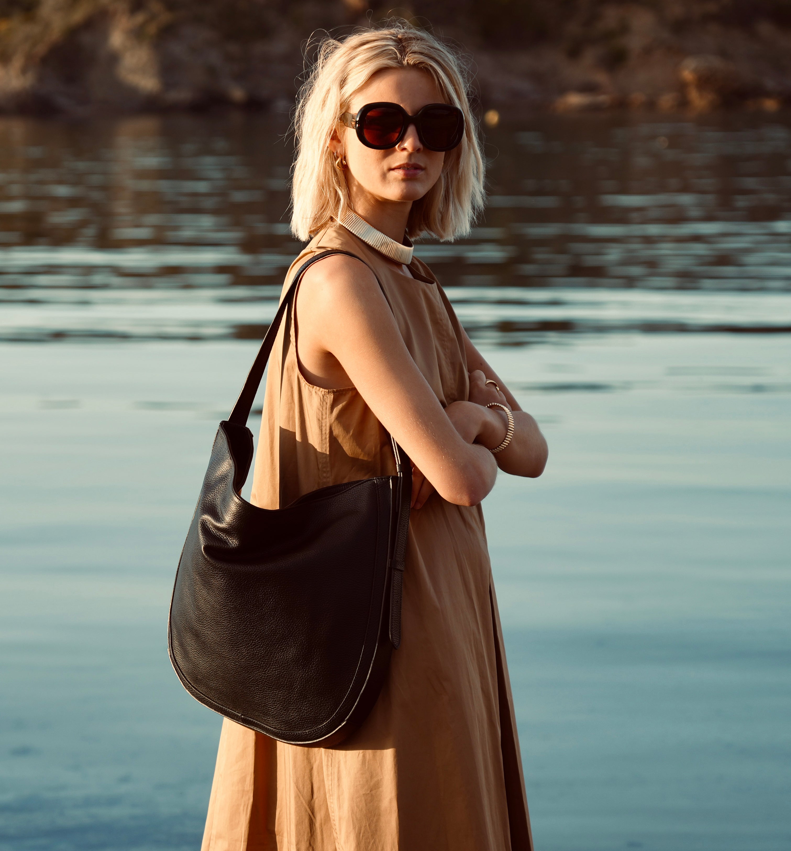 The Emma Black Leather Bag