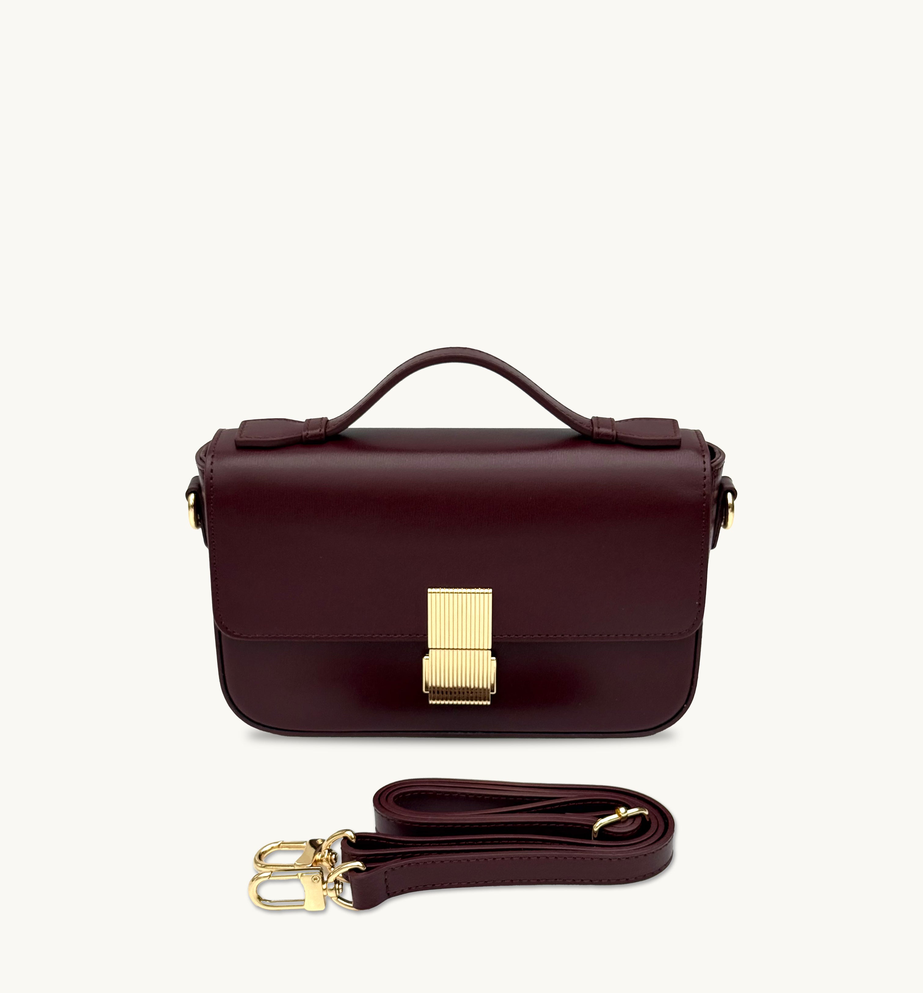 The Flora Burgundy Leather Bag