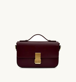 The Flora Burgundy Leather Bag