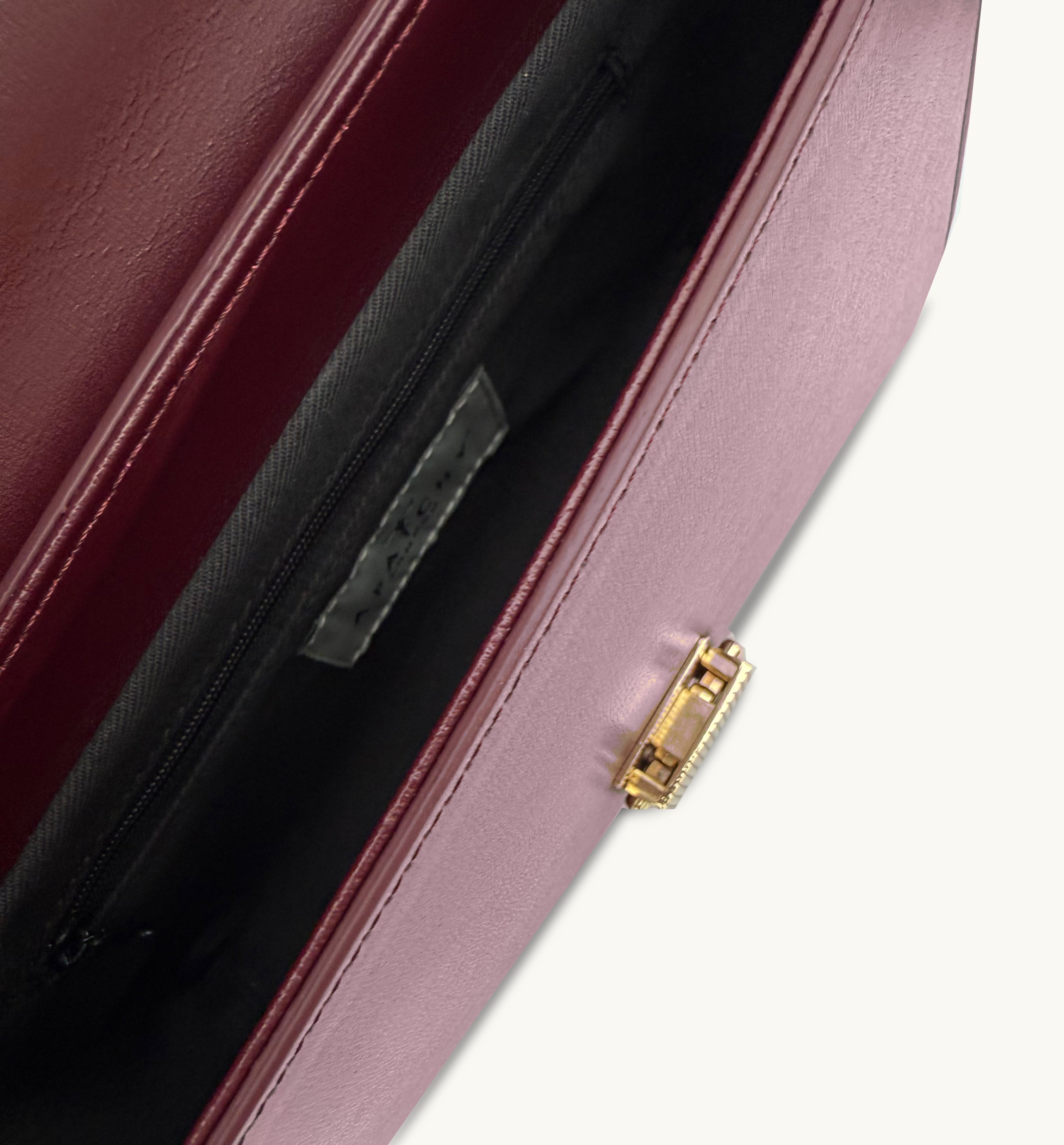 The Flora Burgundy Leather Bag