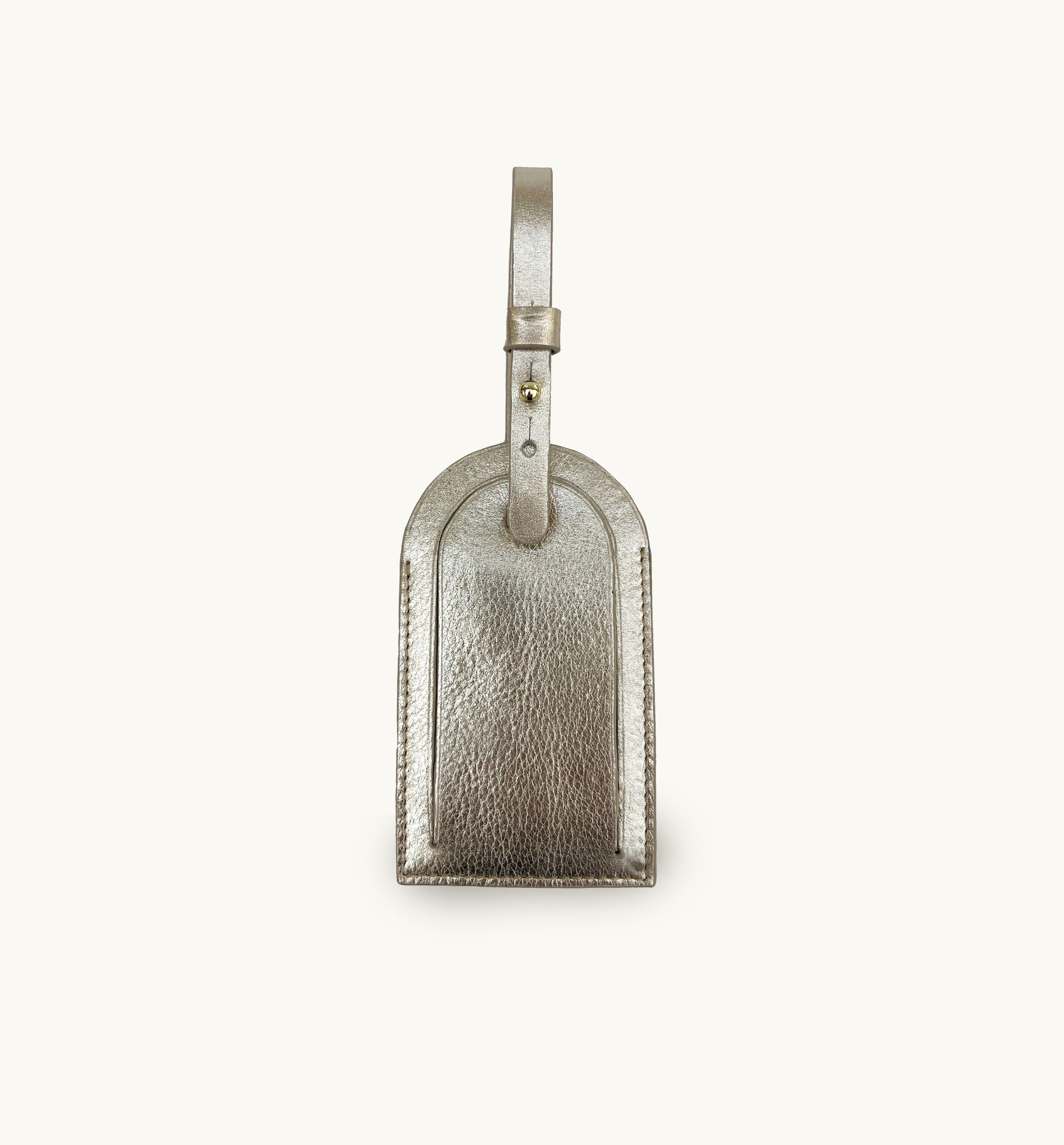 Gold Leather Luggage Tag and Tassel Gift Set