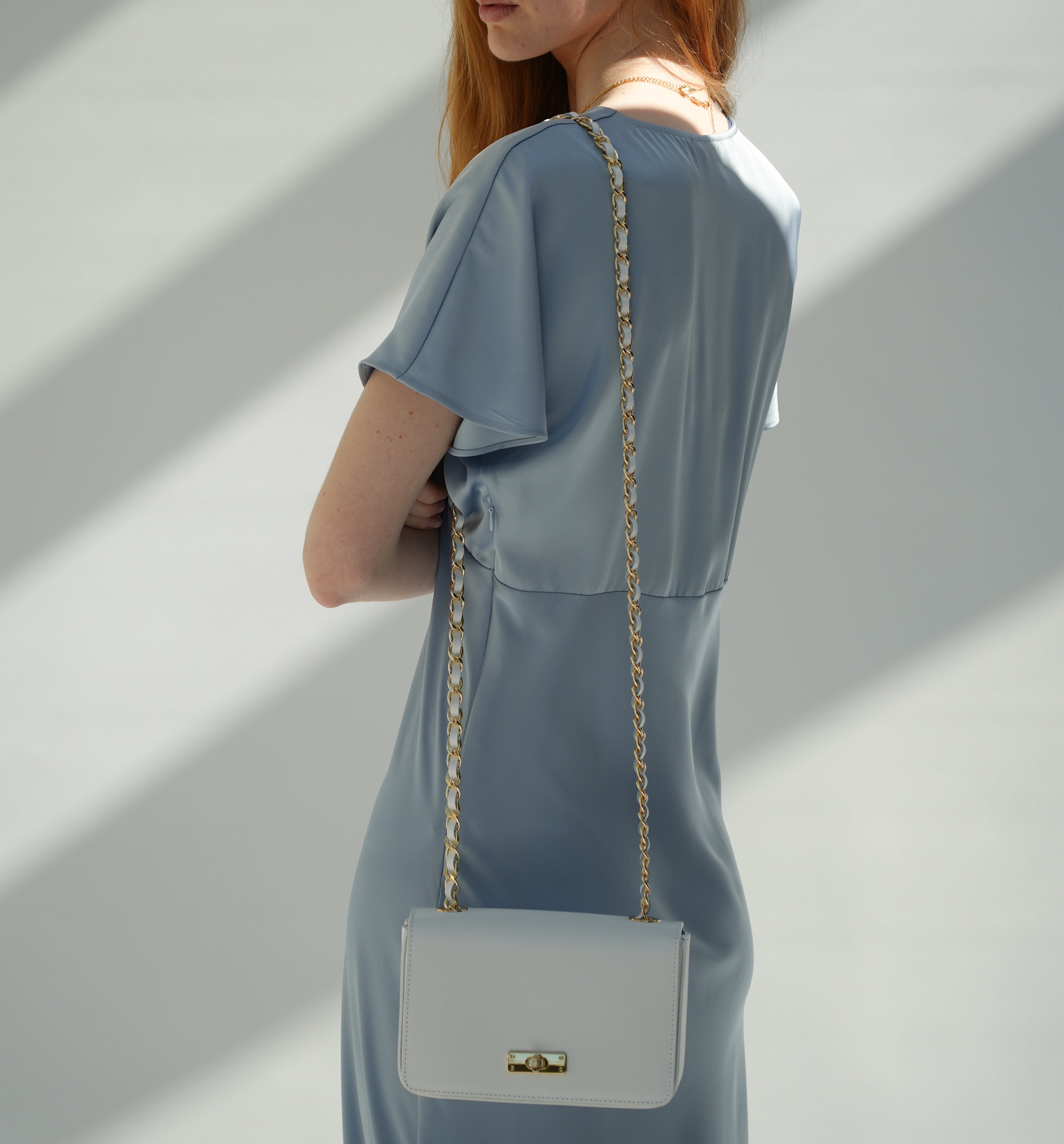The Grace White Leather Bag