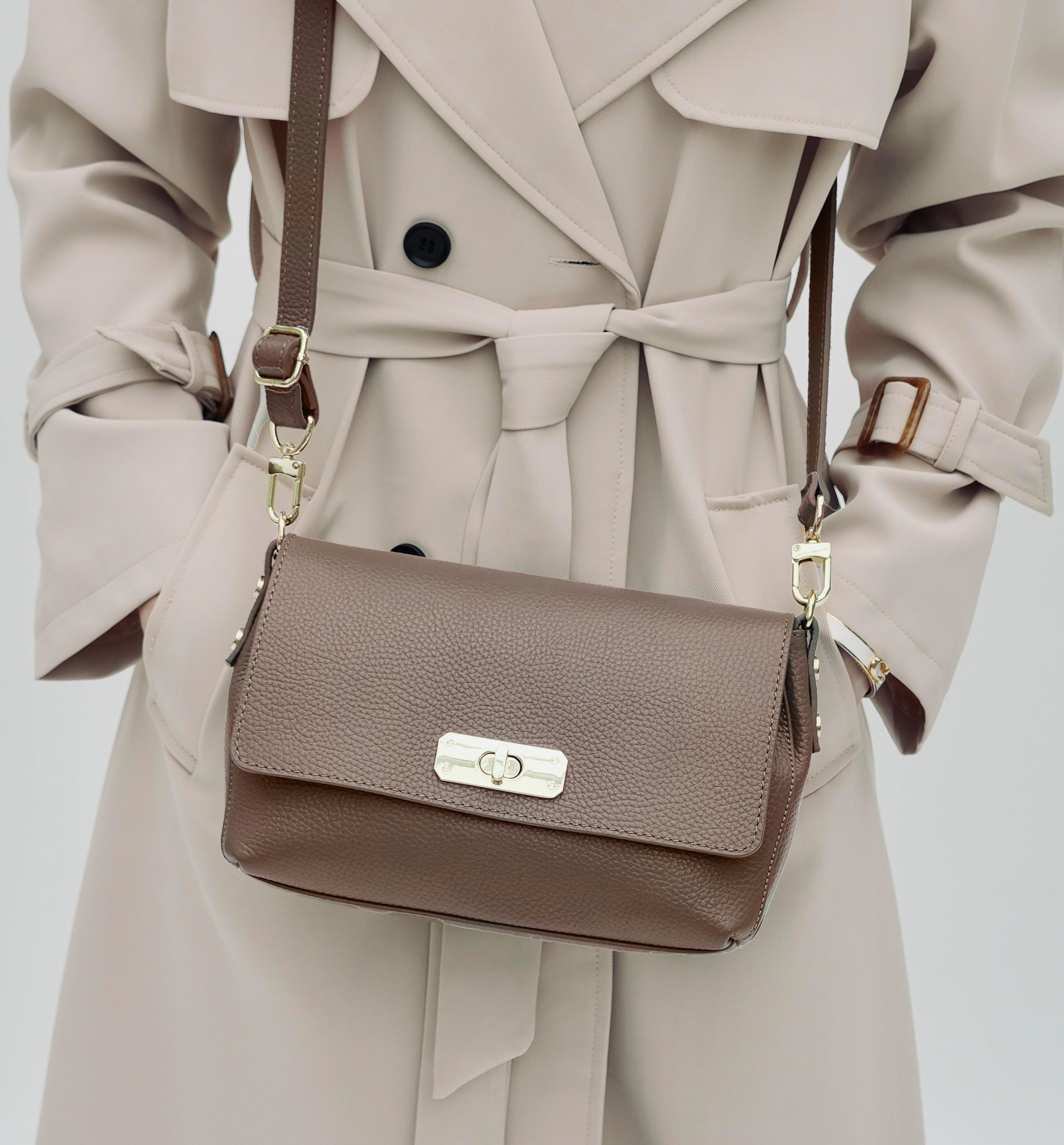 The Maisie Midi Mink Leather Bag
