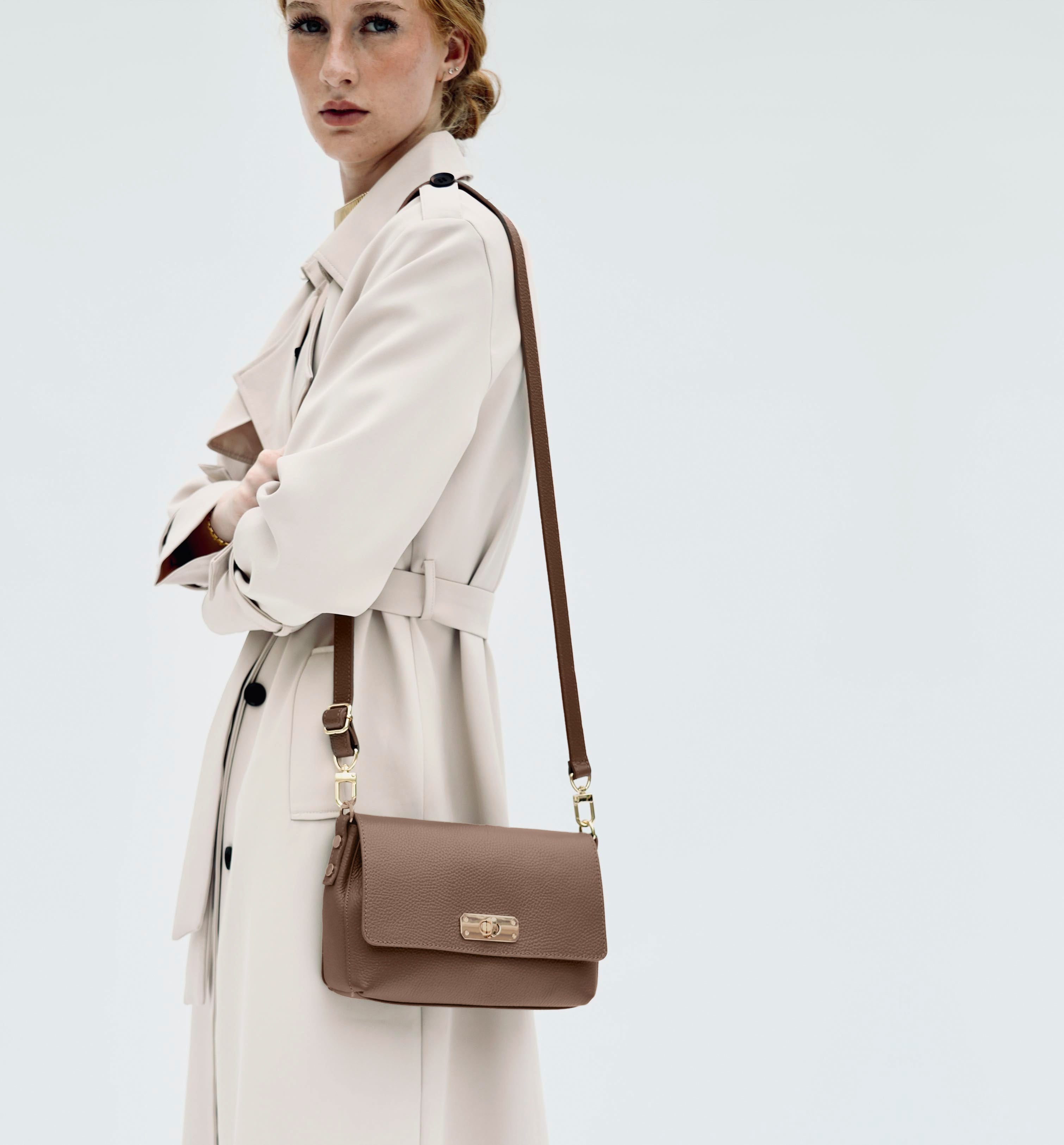 The Maisie Midi Mink Leather Bag