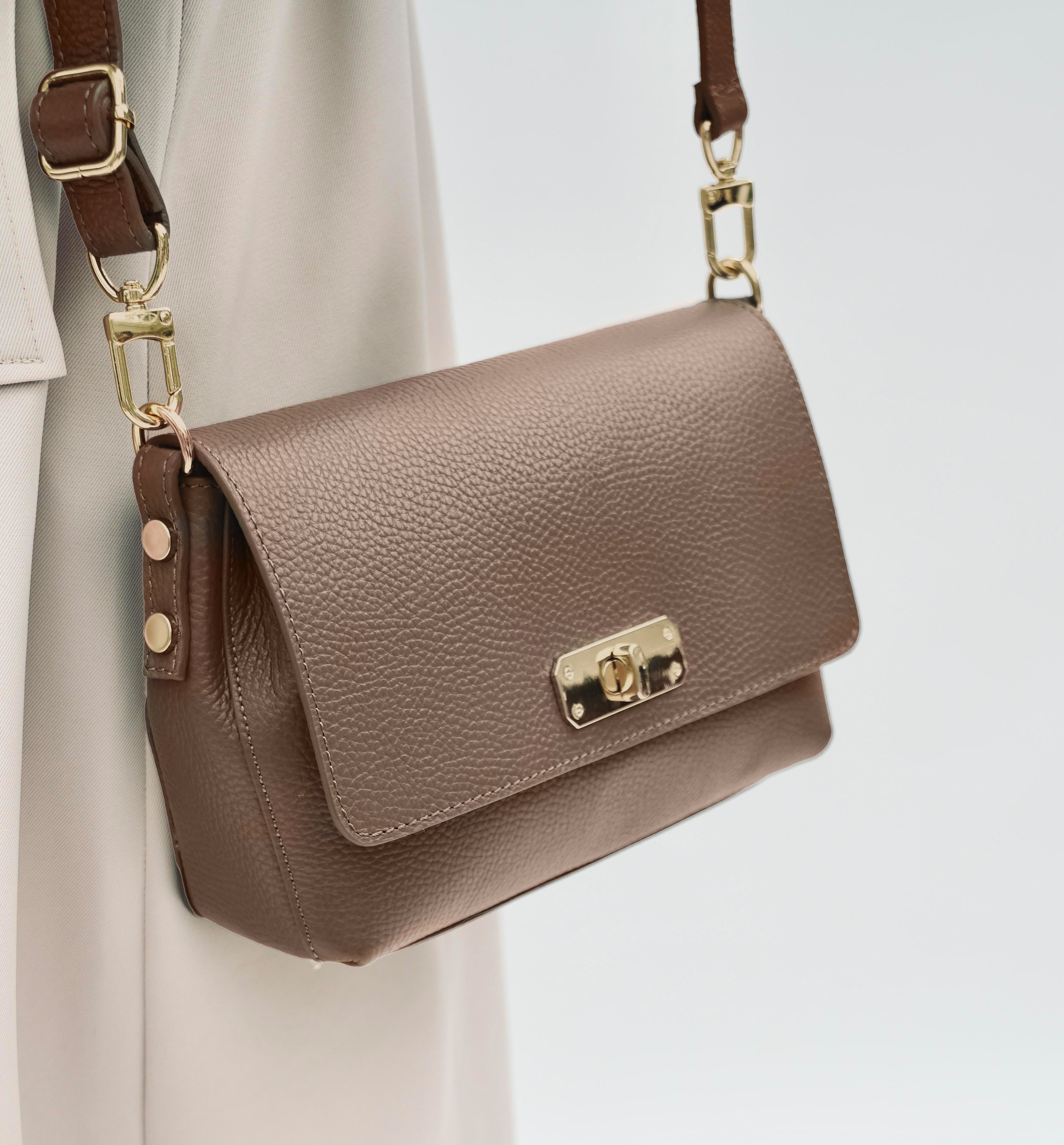The Maisie Midi Mink Leather Bag