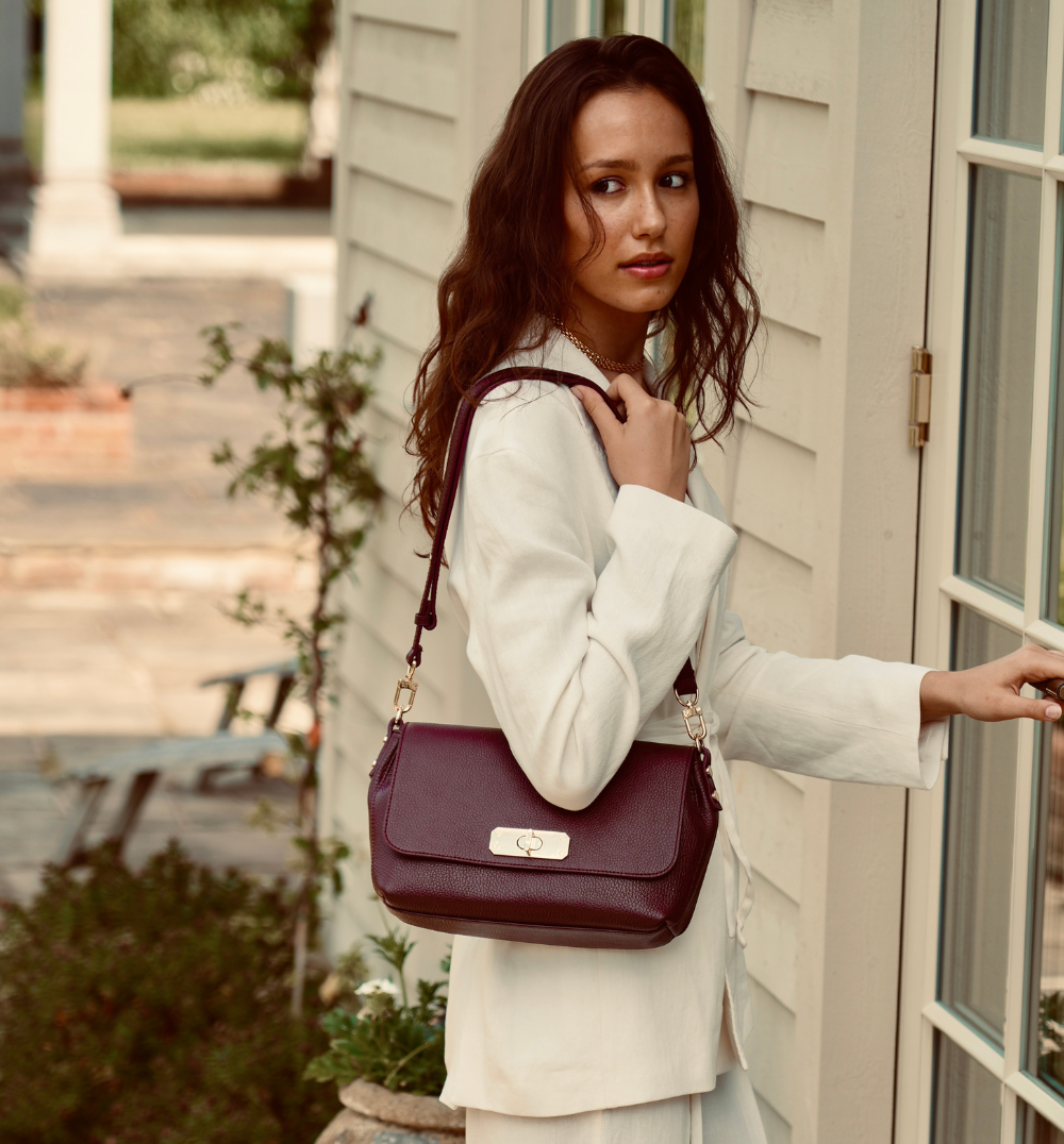 The Maisie Maxi Burgundy Leather Bag