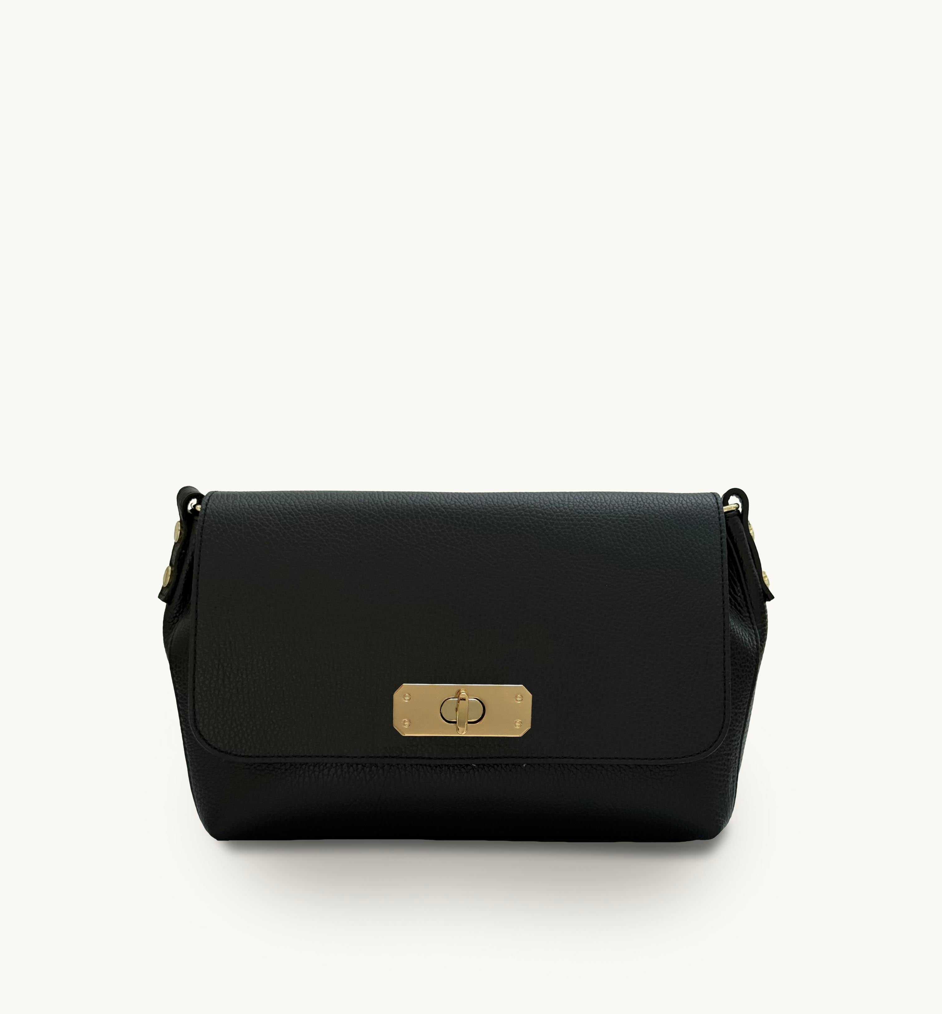 The Maisie Maxi Black Leather Bag