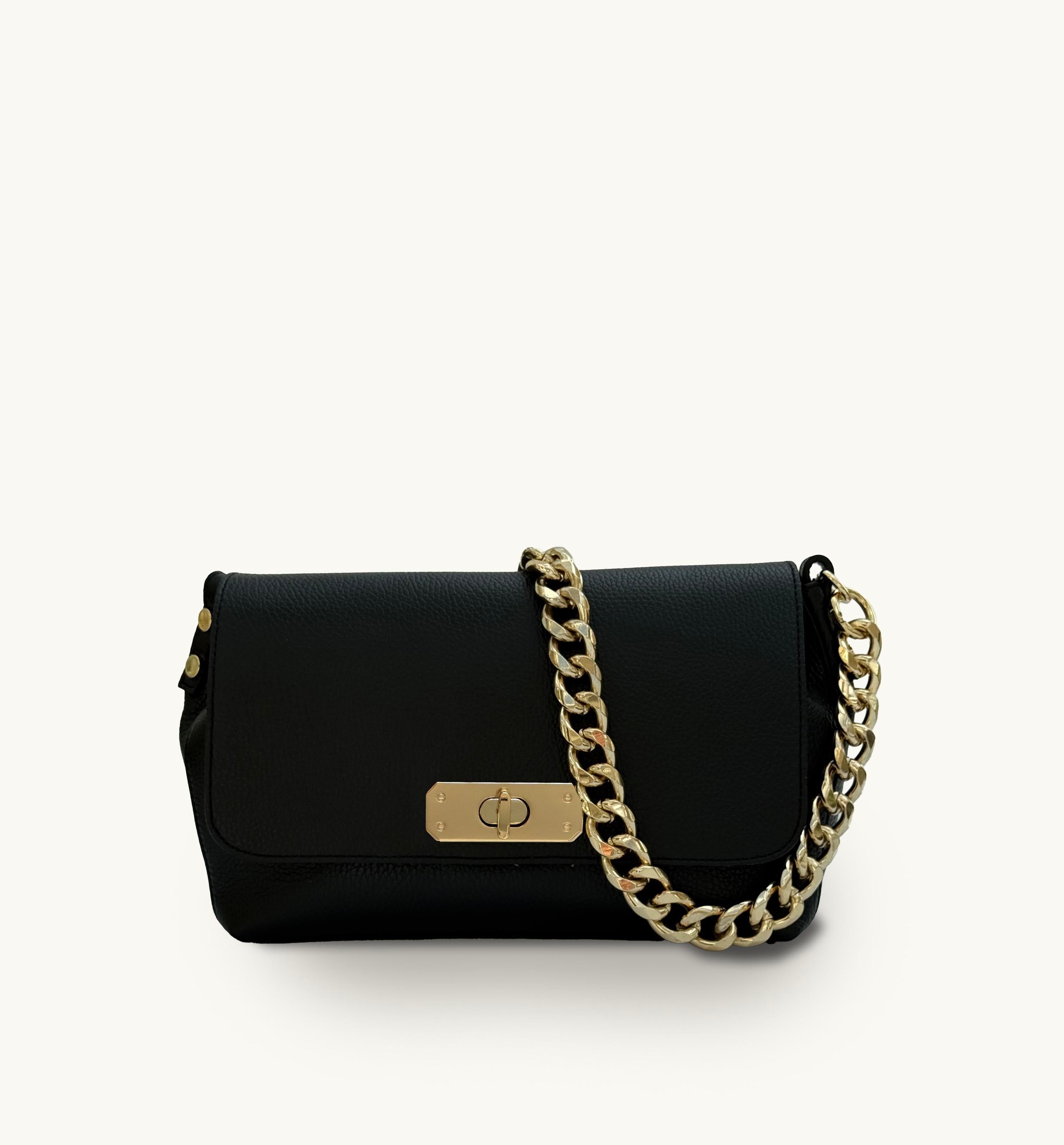 The Maisie Maxi Black Leather Bag