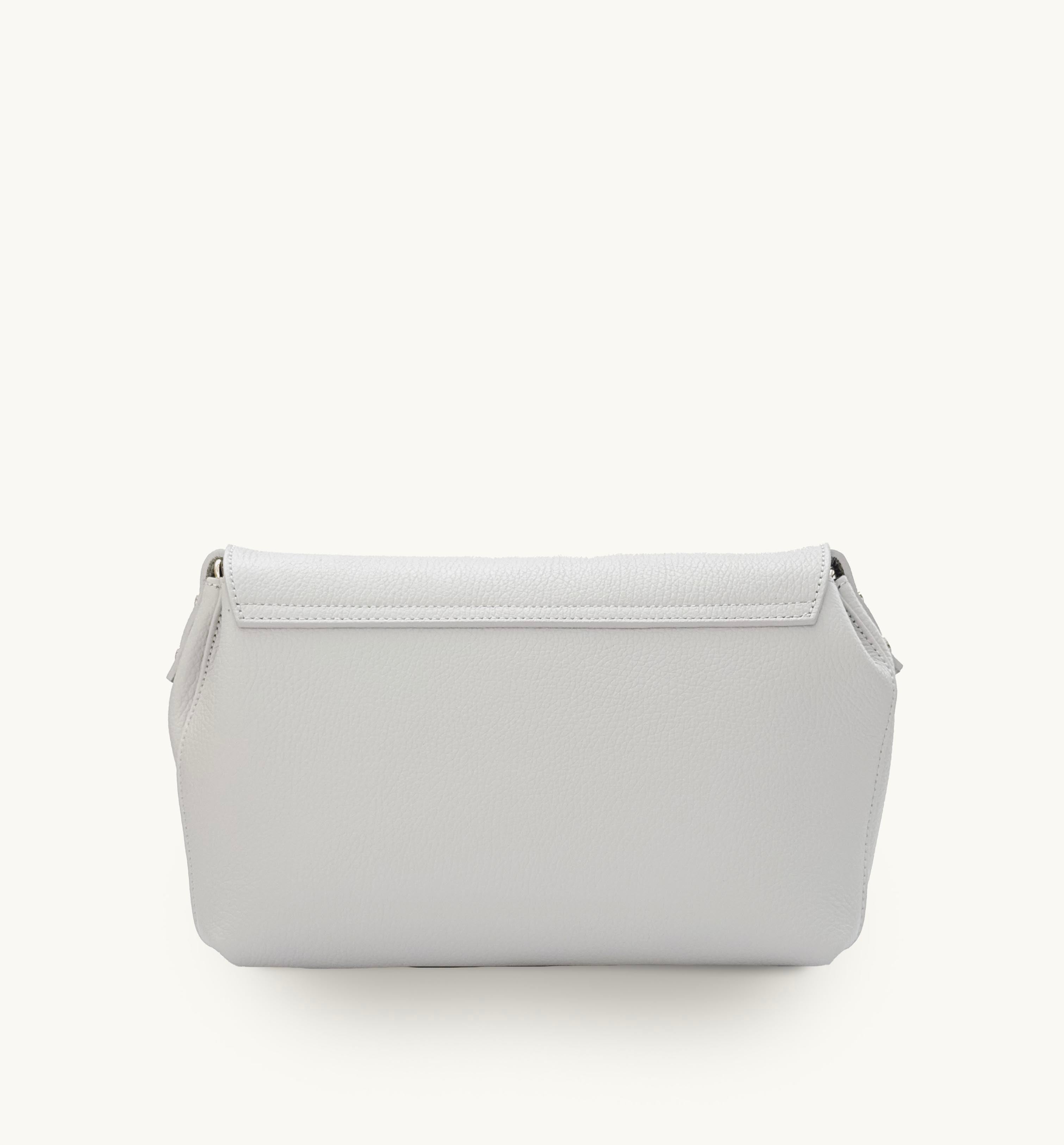 The Maisie Maxi Pale Grey Leather Bag