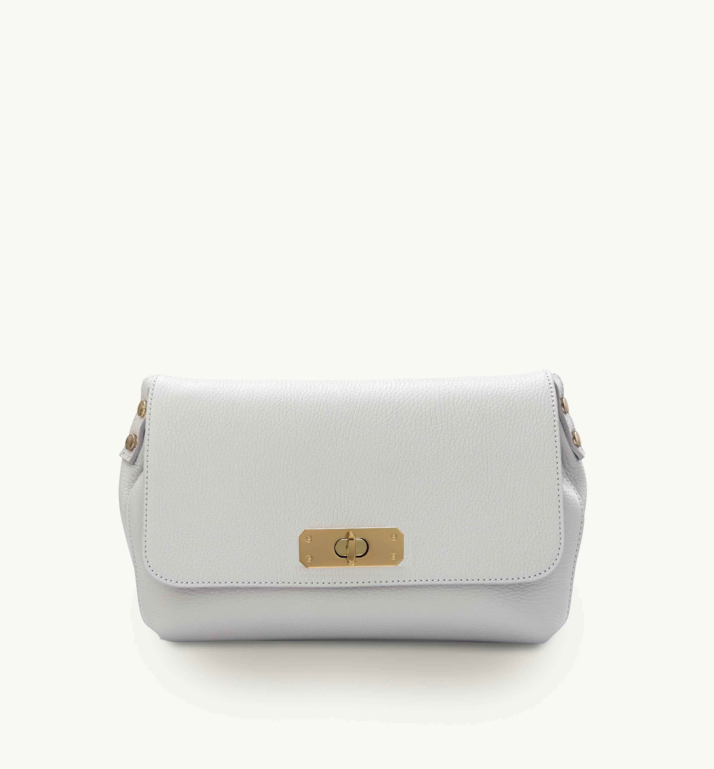 The Maisie Maxi Pale Grey Leather Bag