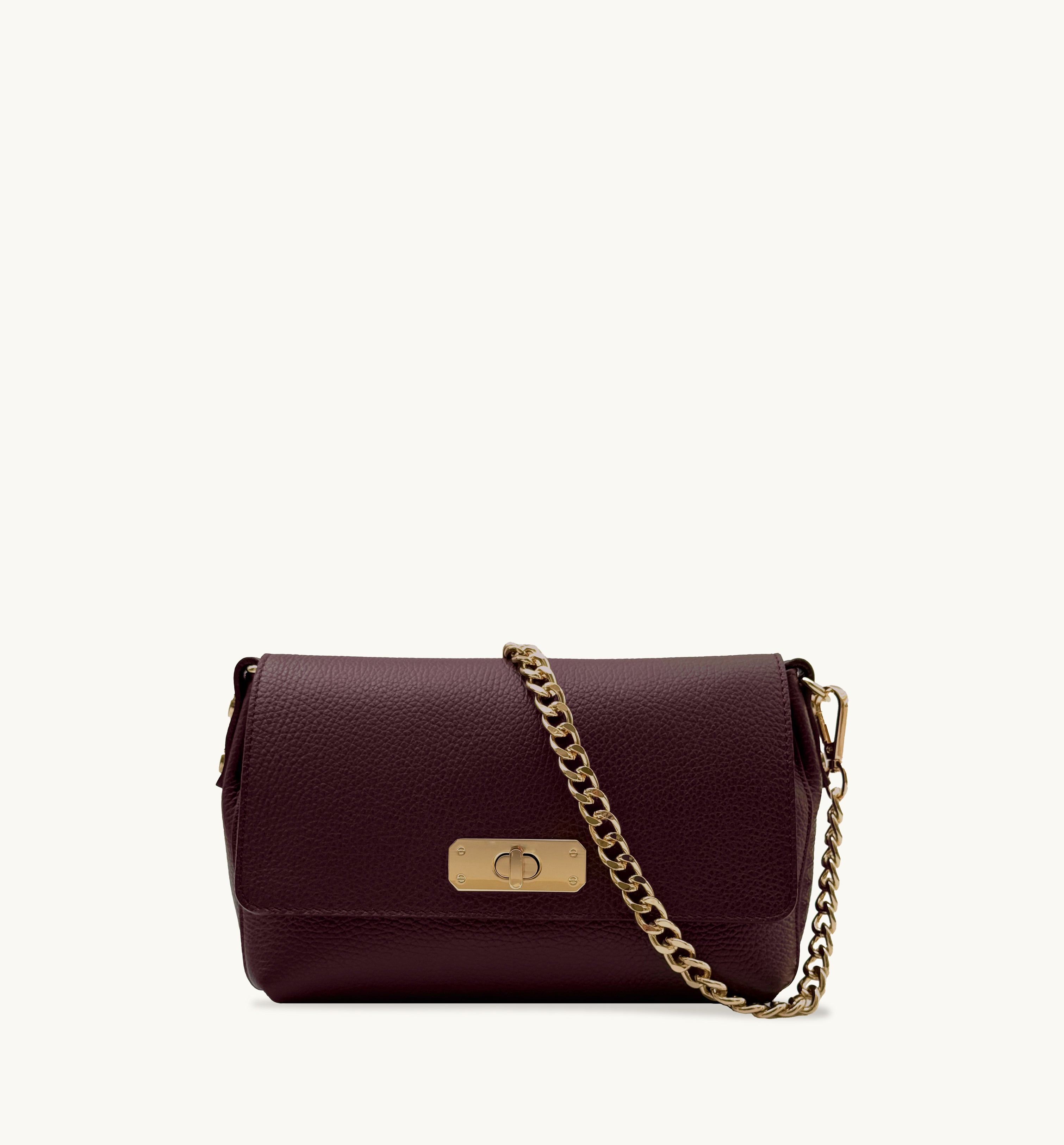 The Maisie Midi Burgundy Leather Bag