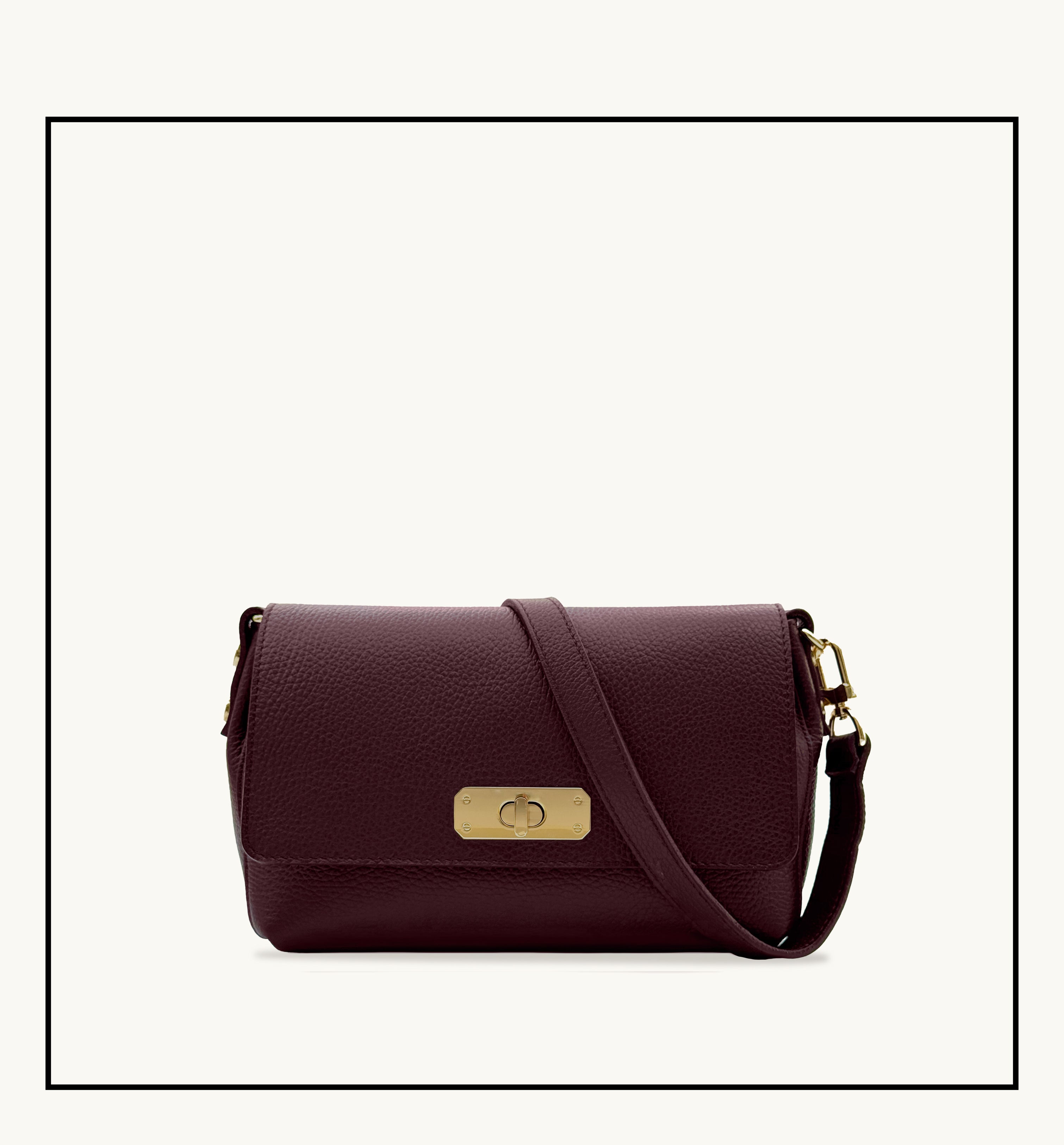 The Maisie Midi Burgundy Leather Bag