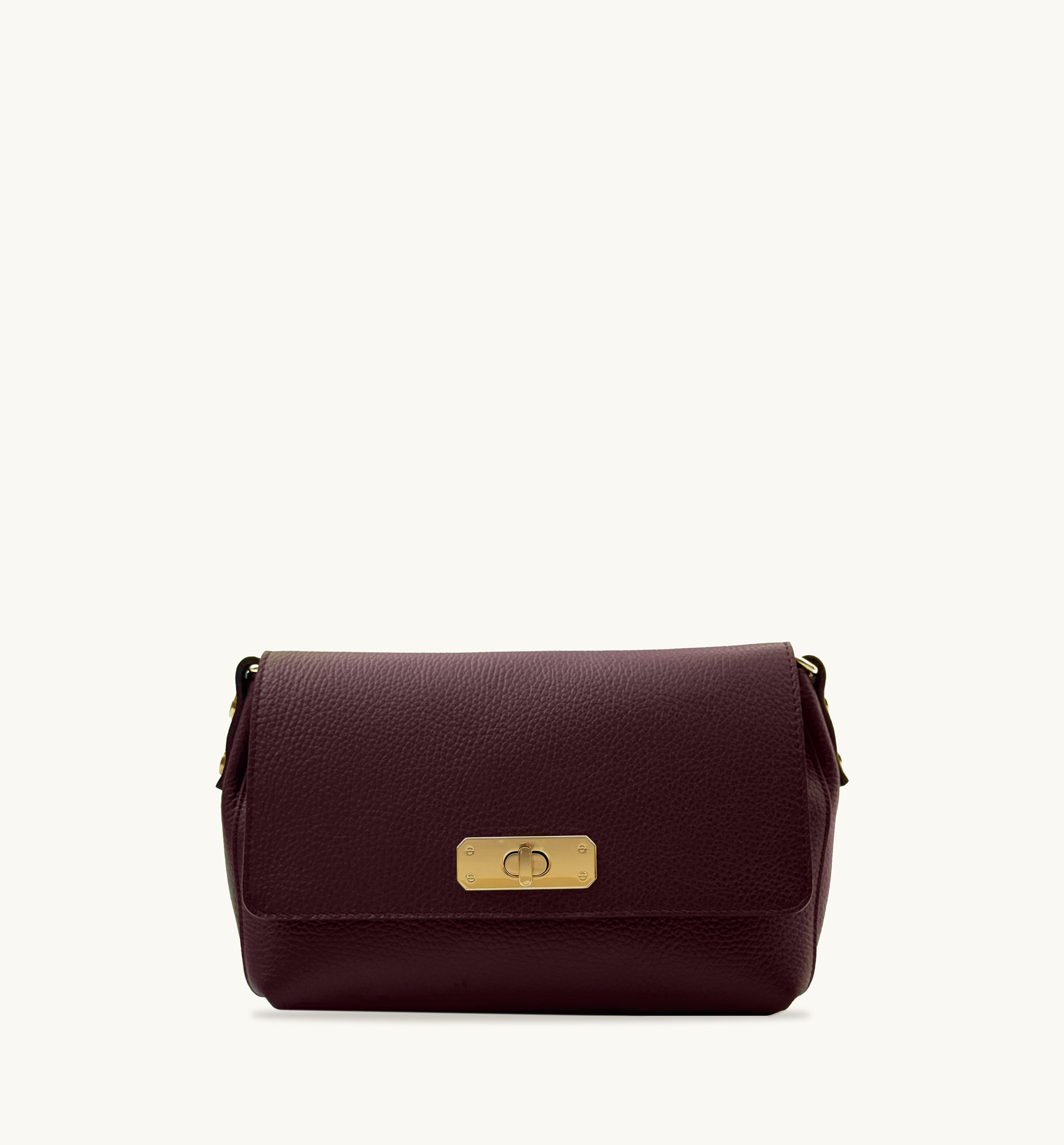 The Maisie Midi Burgundy Leather Bag