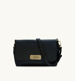 The Maisie Maxi Black Leather Bag