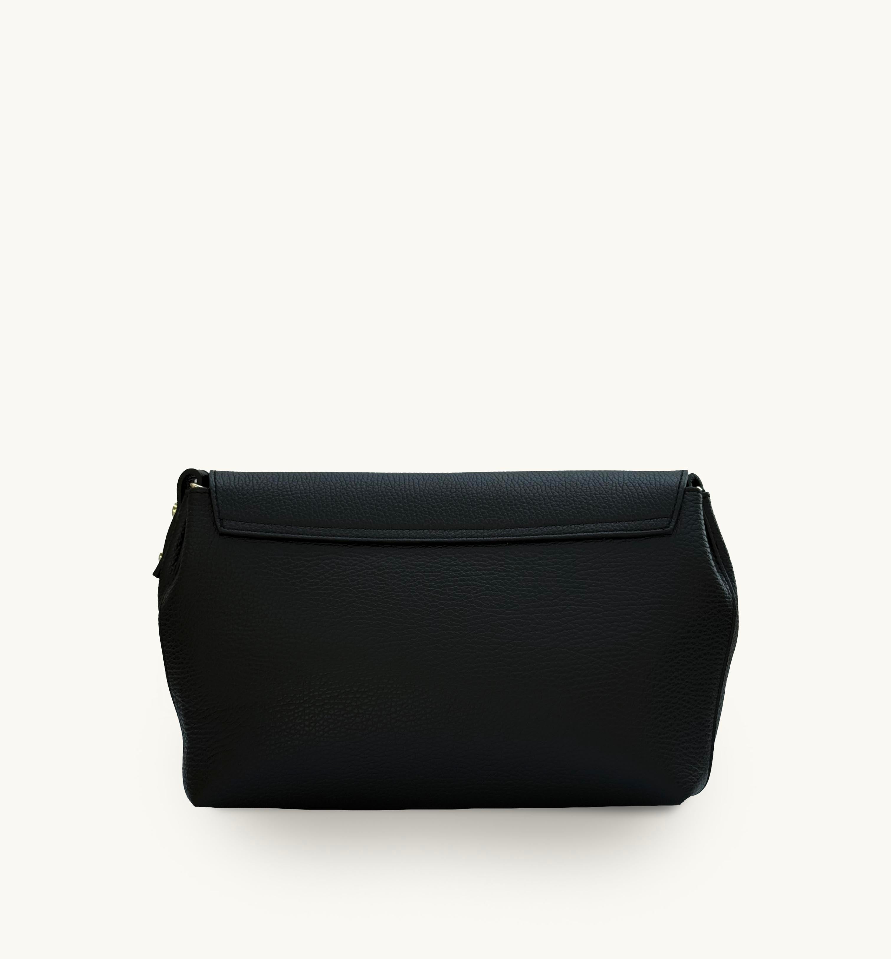 The Maisie Maxi Black Leather Bag