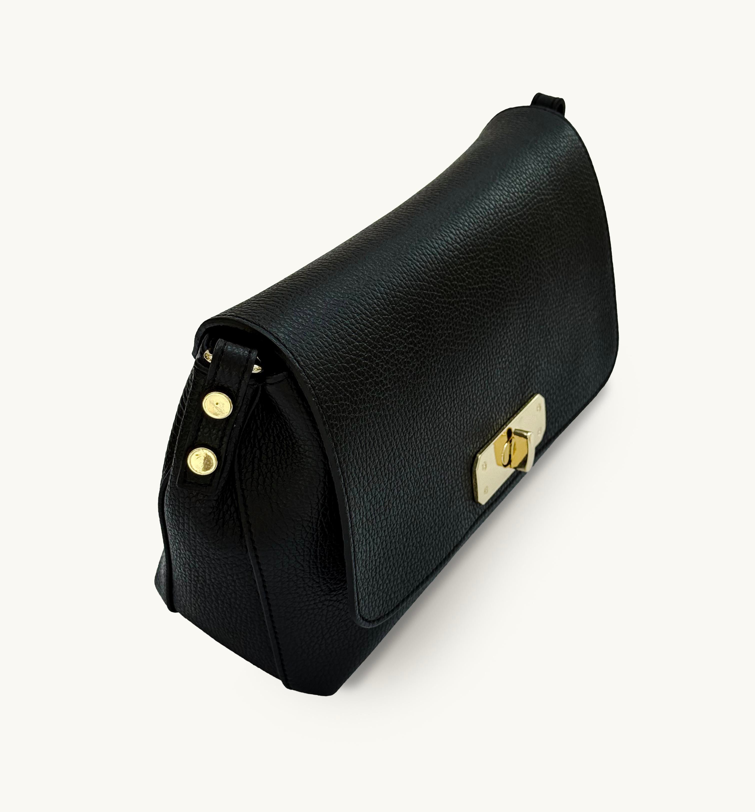 The Maisie Maxi Black Leather Bag