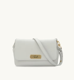 The Maisie Maxi Pale Grey Leather Bag