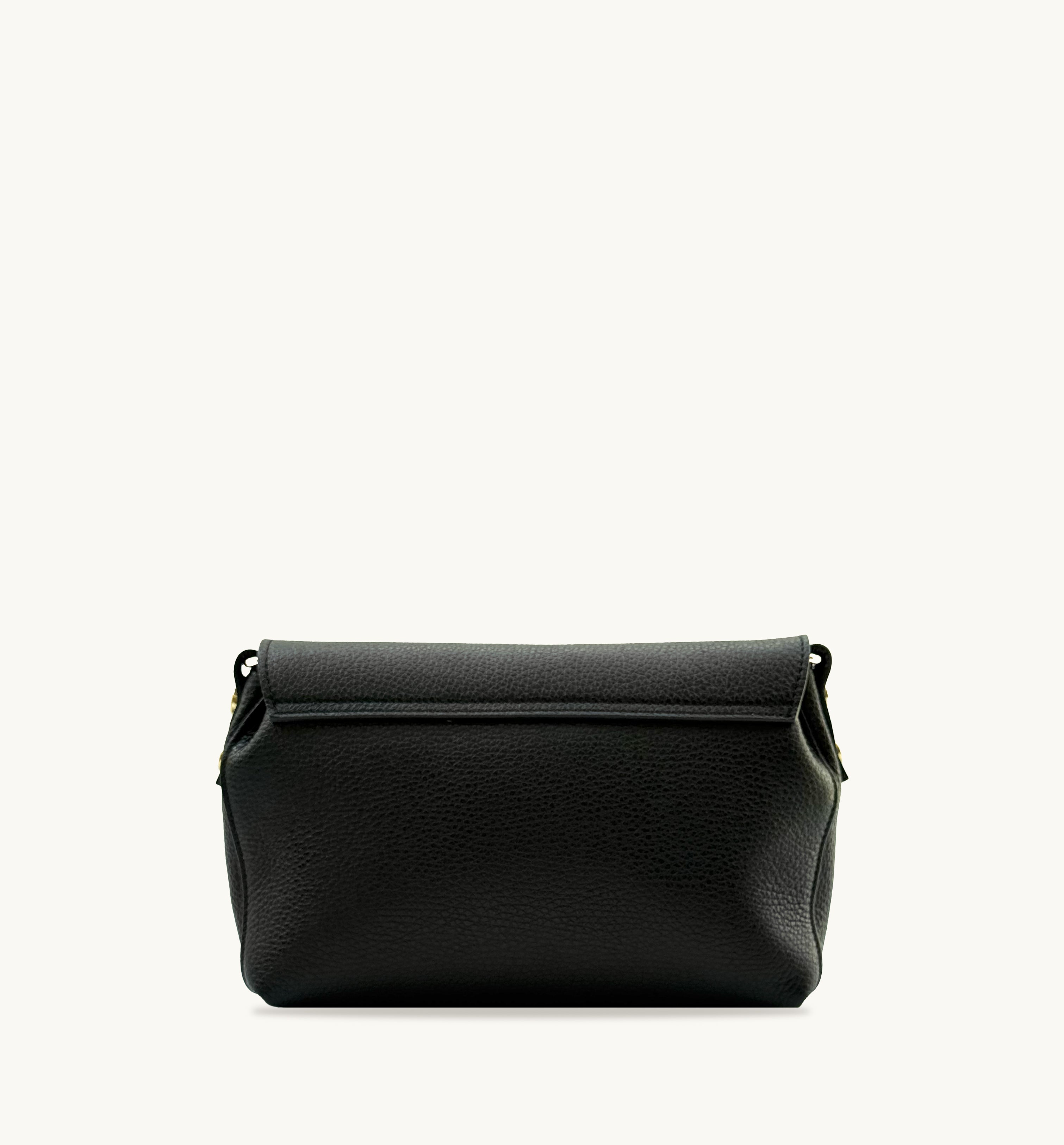 The Maisie Midi Black Leather Bag