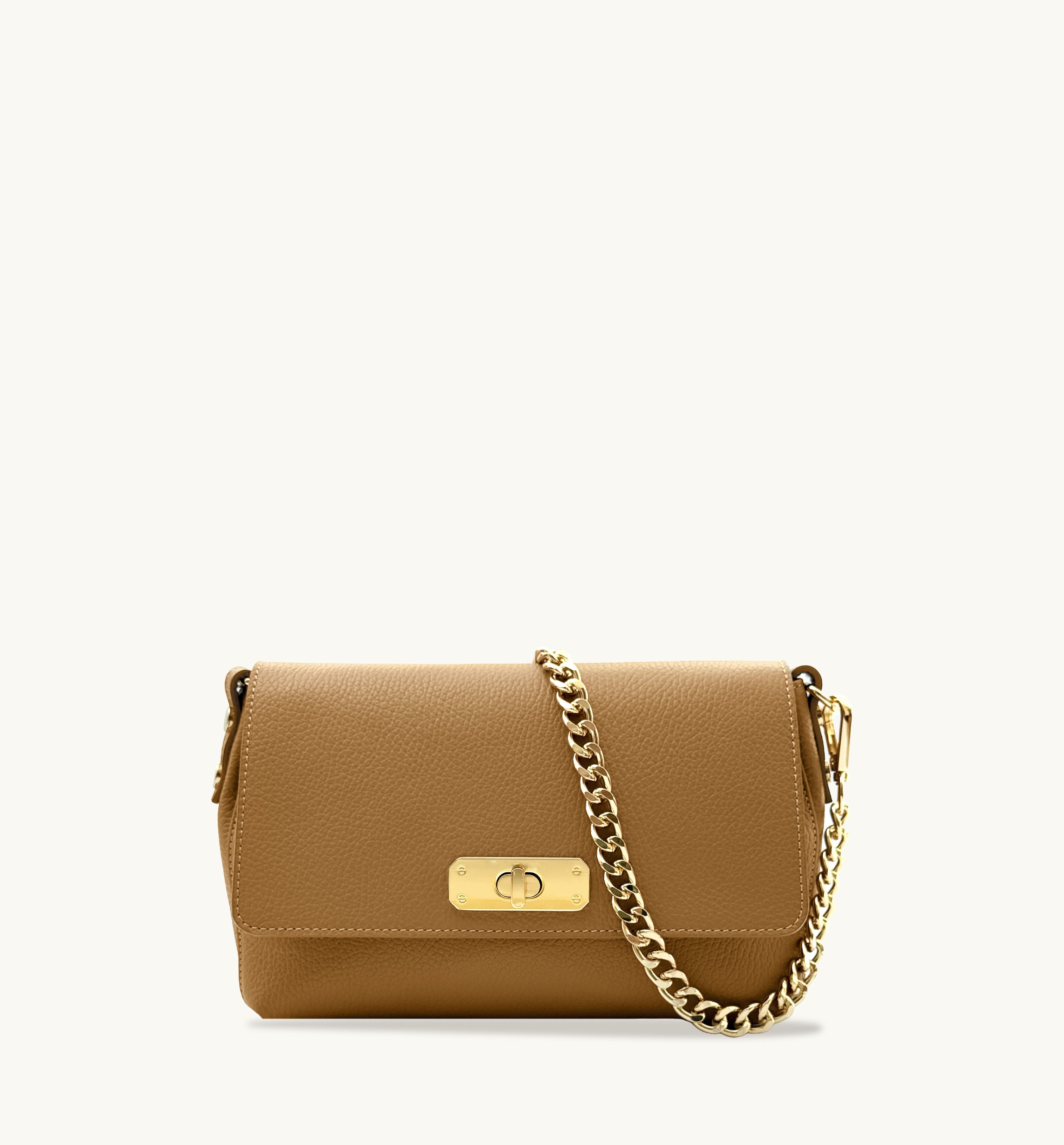 The Maisie Midi Sand Leather Bag