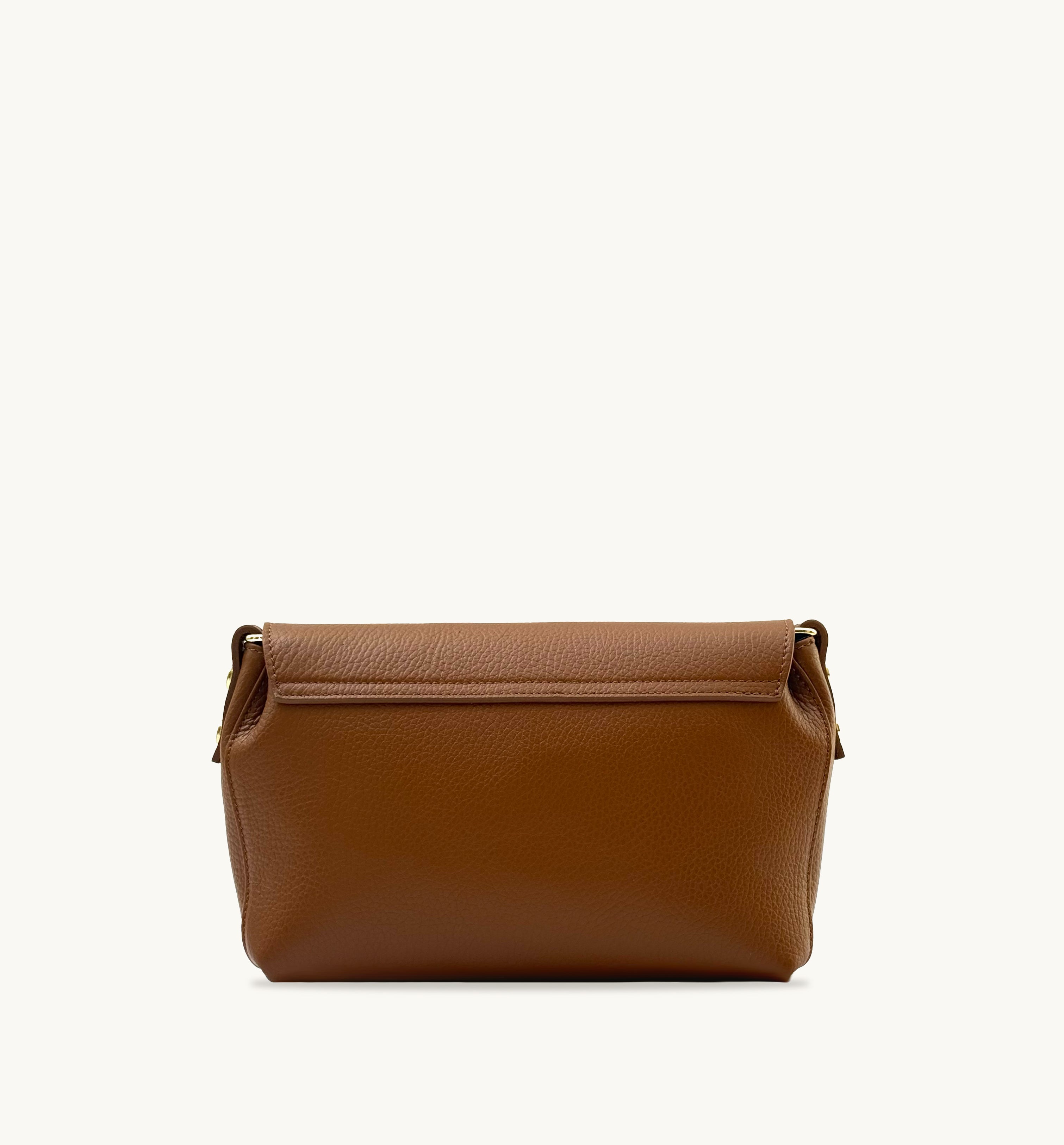 The Maisie Midi Tan Leather Bag
