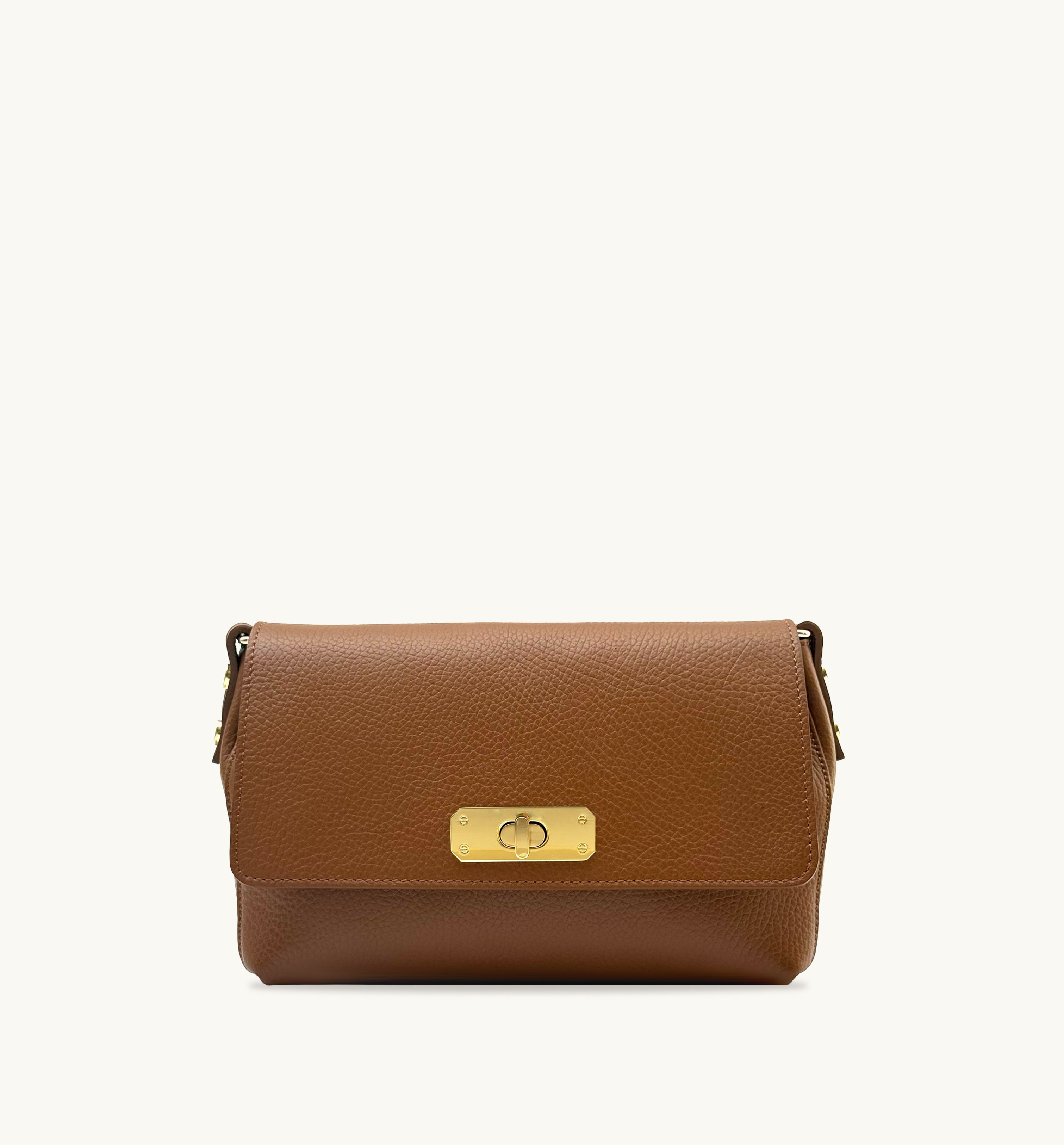 The Maisie Midi Tan Leather Bag