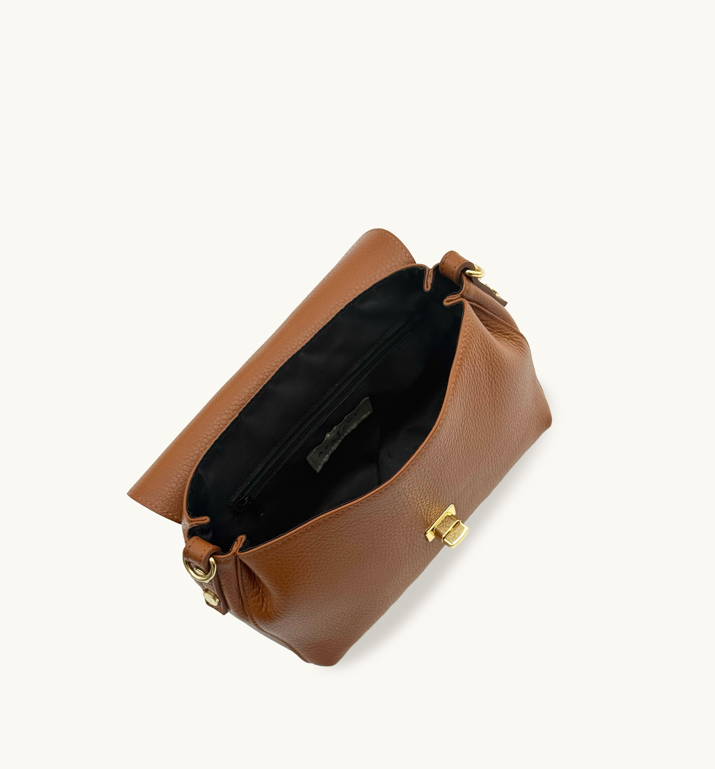 The Maisie Midi Tan Leather Bag