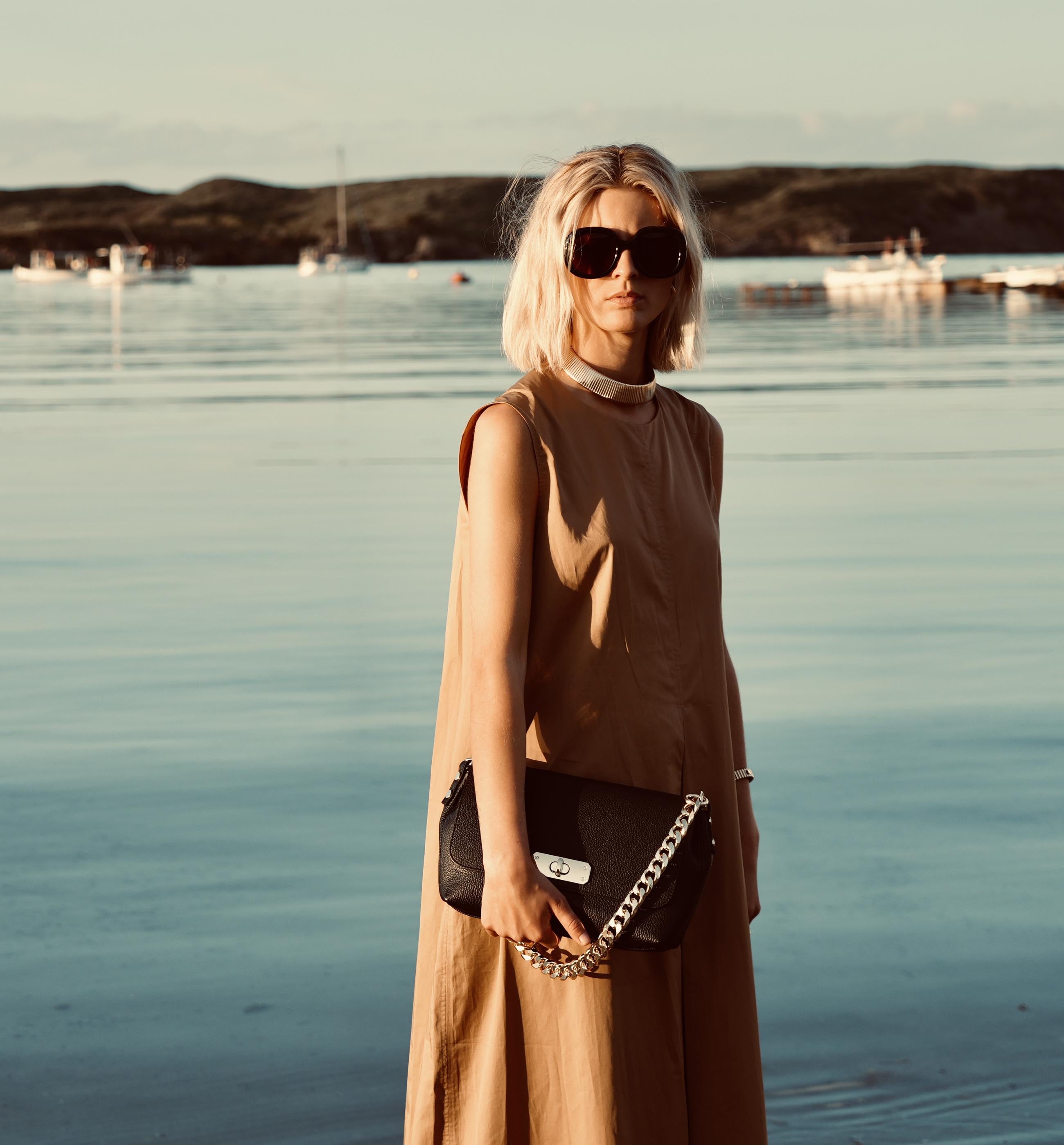 The Maisie Maxi Black Leather Bag
