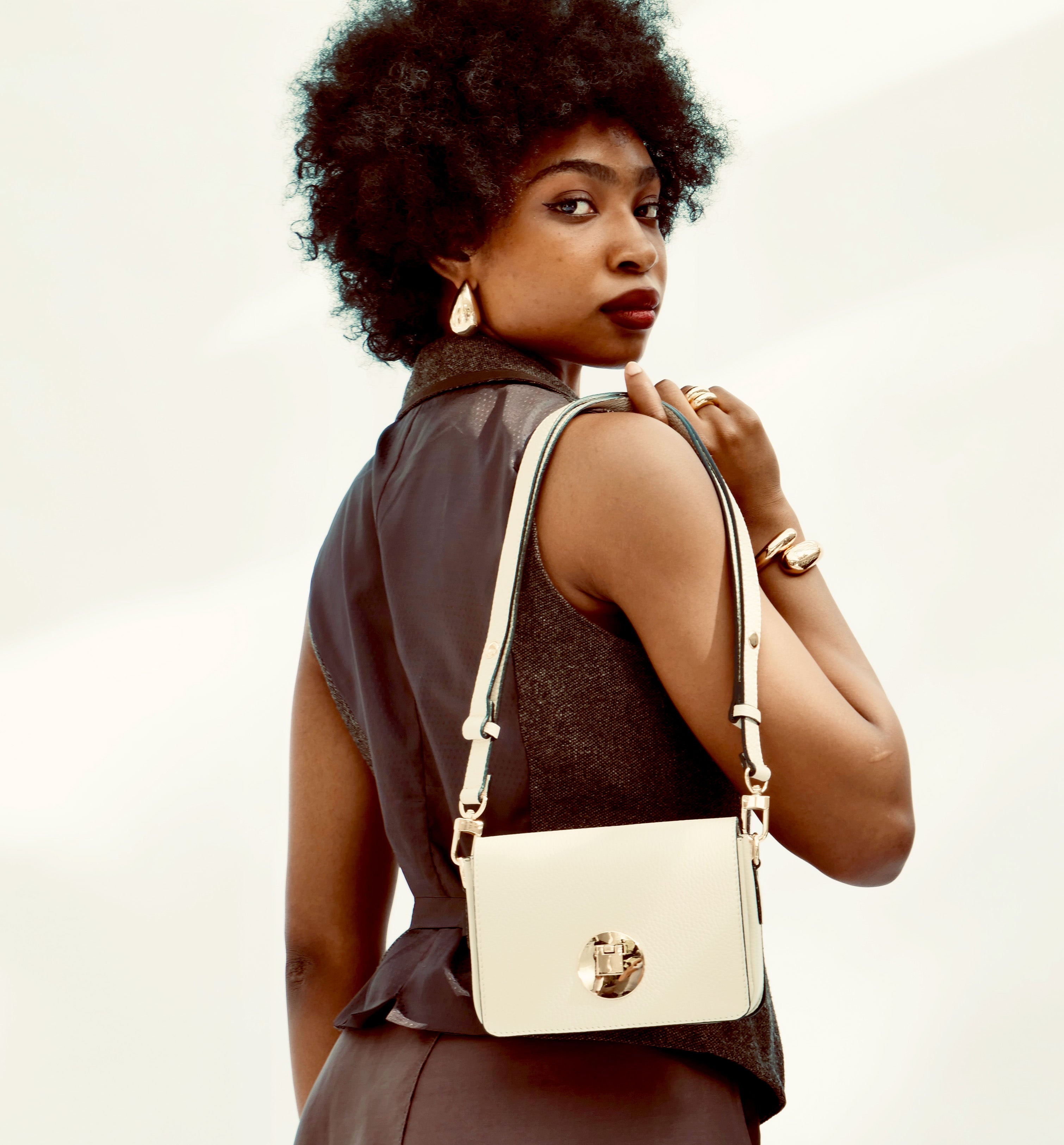 The Newbury Stone Leather Bag