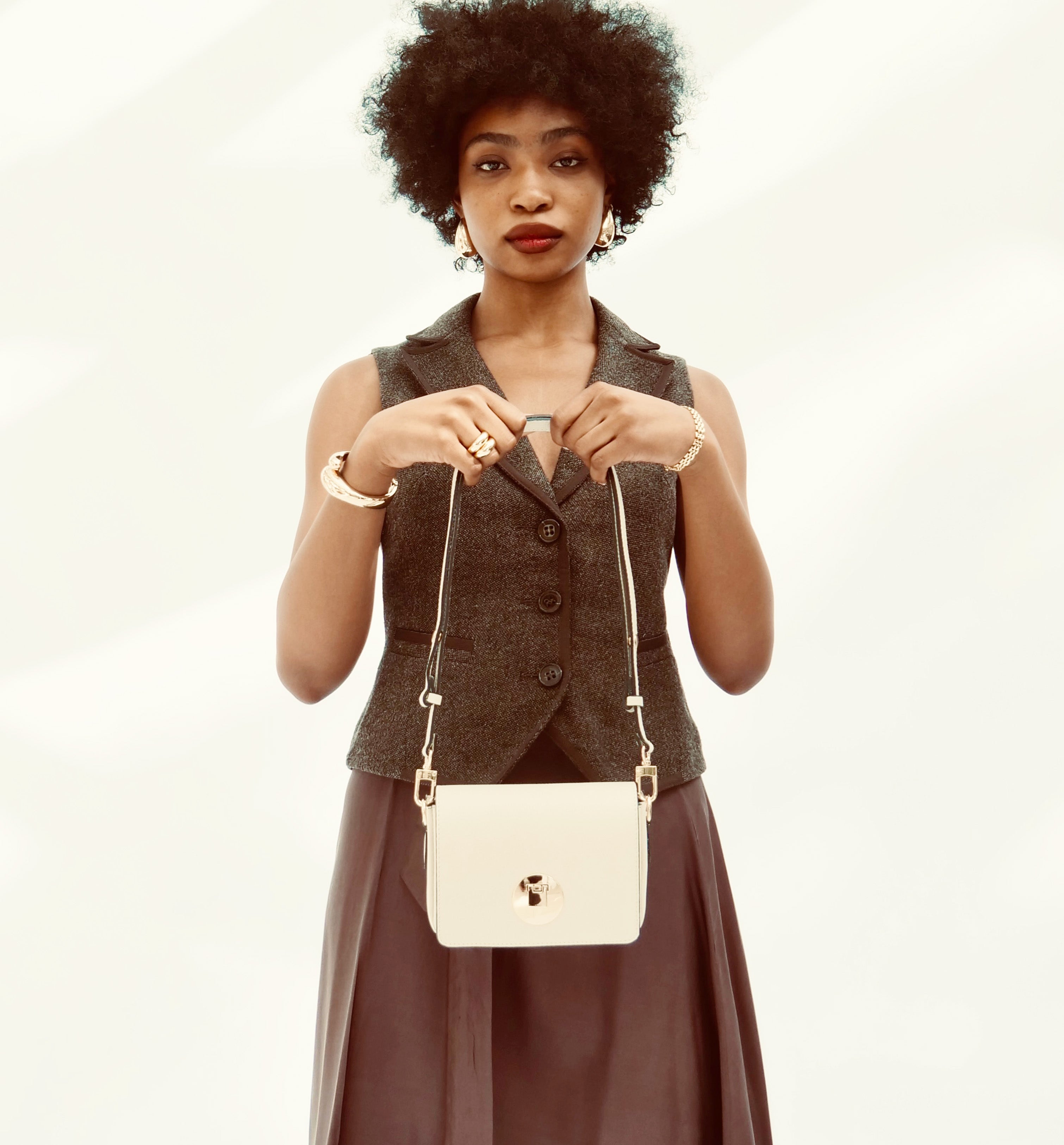The Newbury Stone Leather Bag