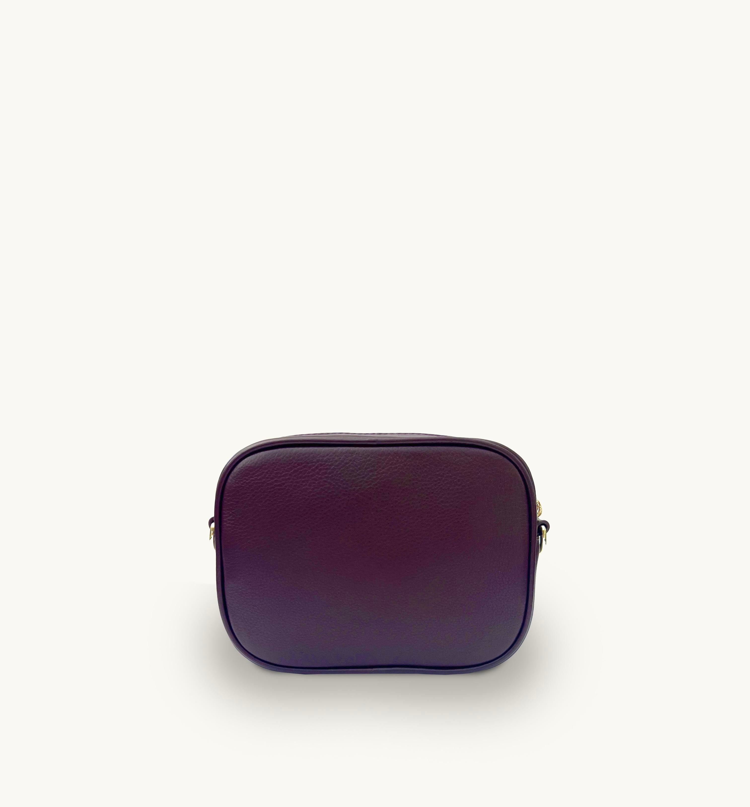 The Penelope Burgundy Woven Leather Camera Bag