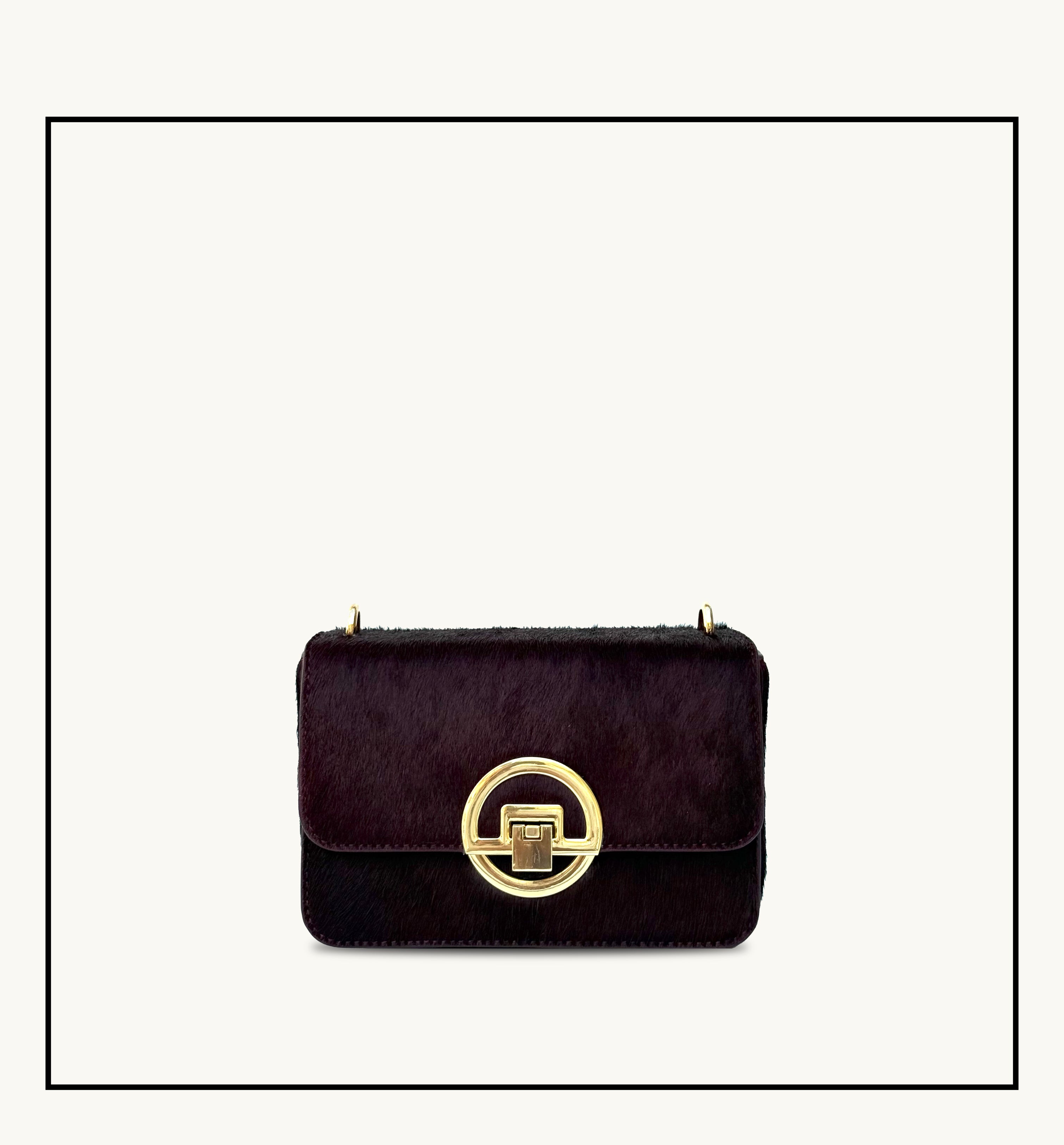 The Tilly Burgundy Hair-On Leather Bag