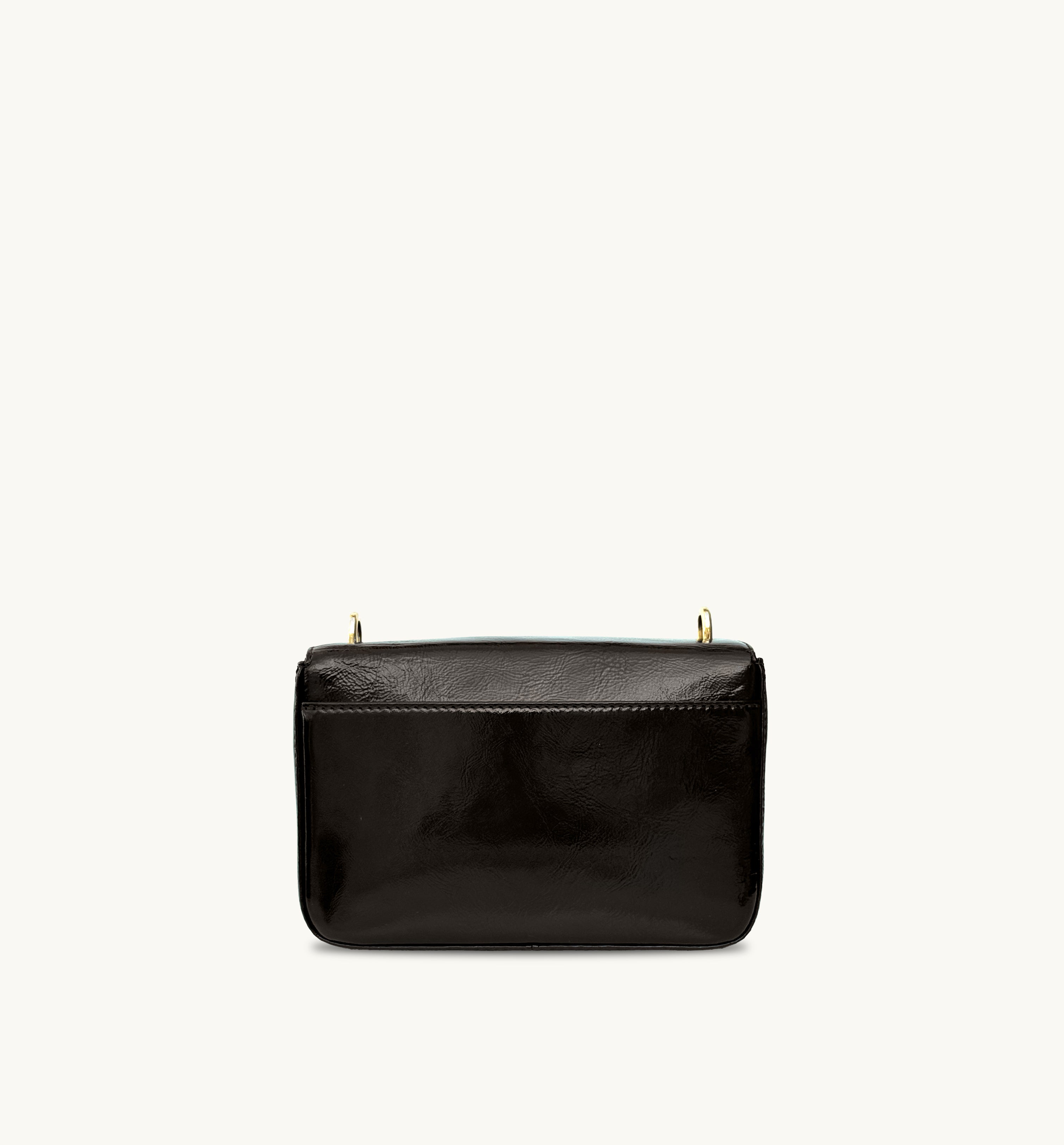 The Tilly Chocolate Crinkle Patent Leather Bag