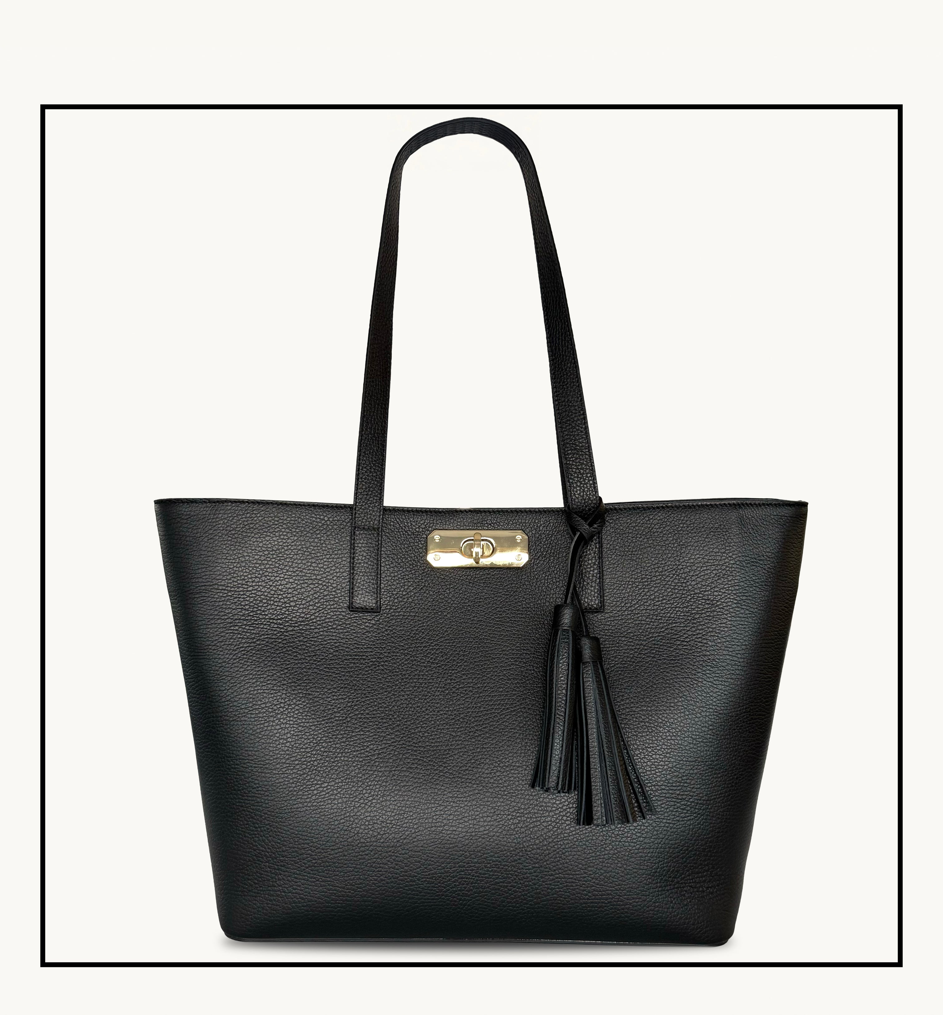The Kate Black Leather Bag