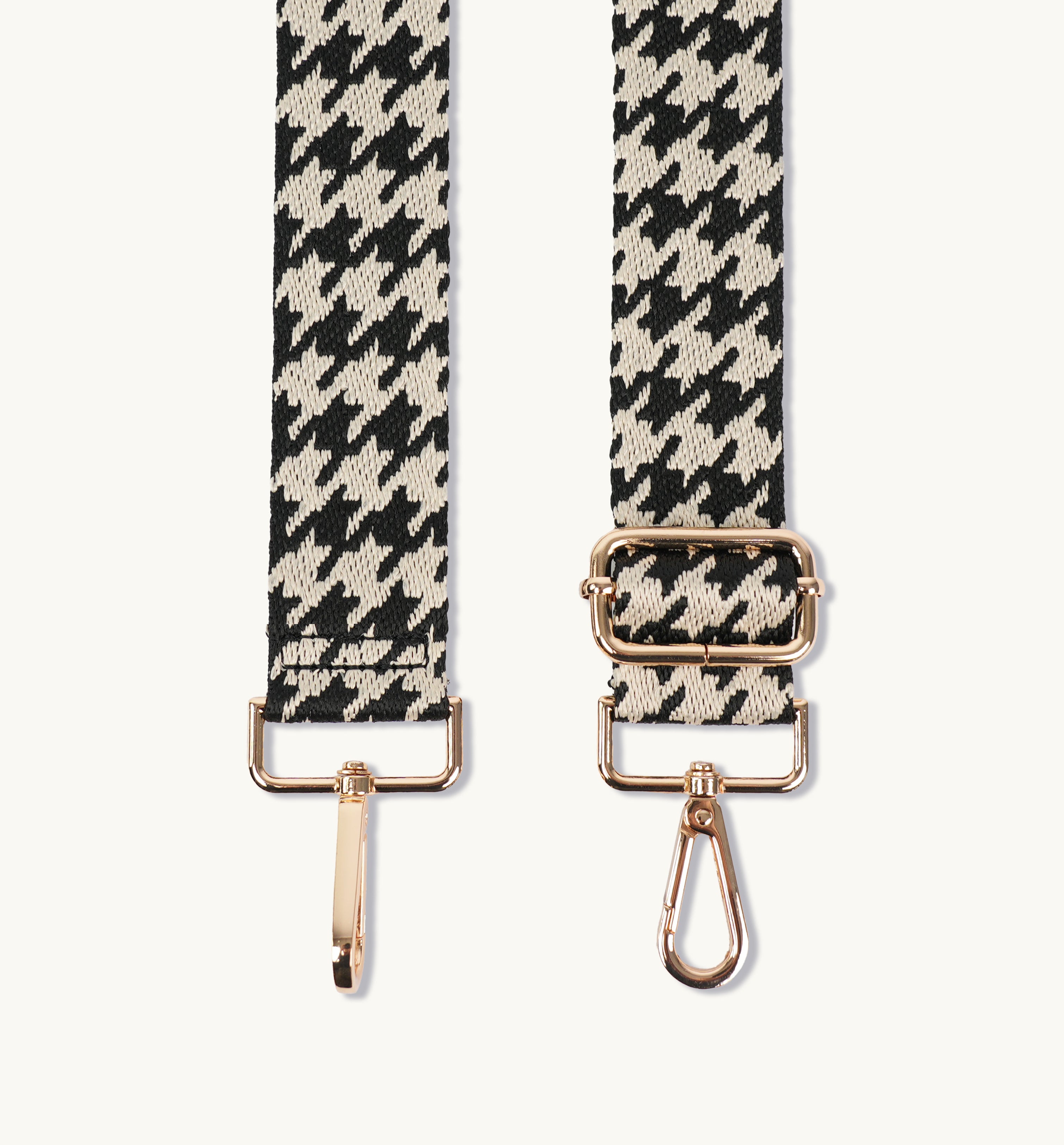 Black and Stone Houndstooth Strap