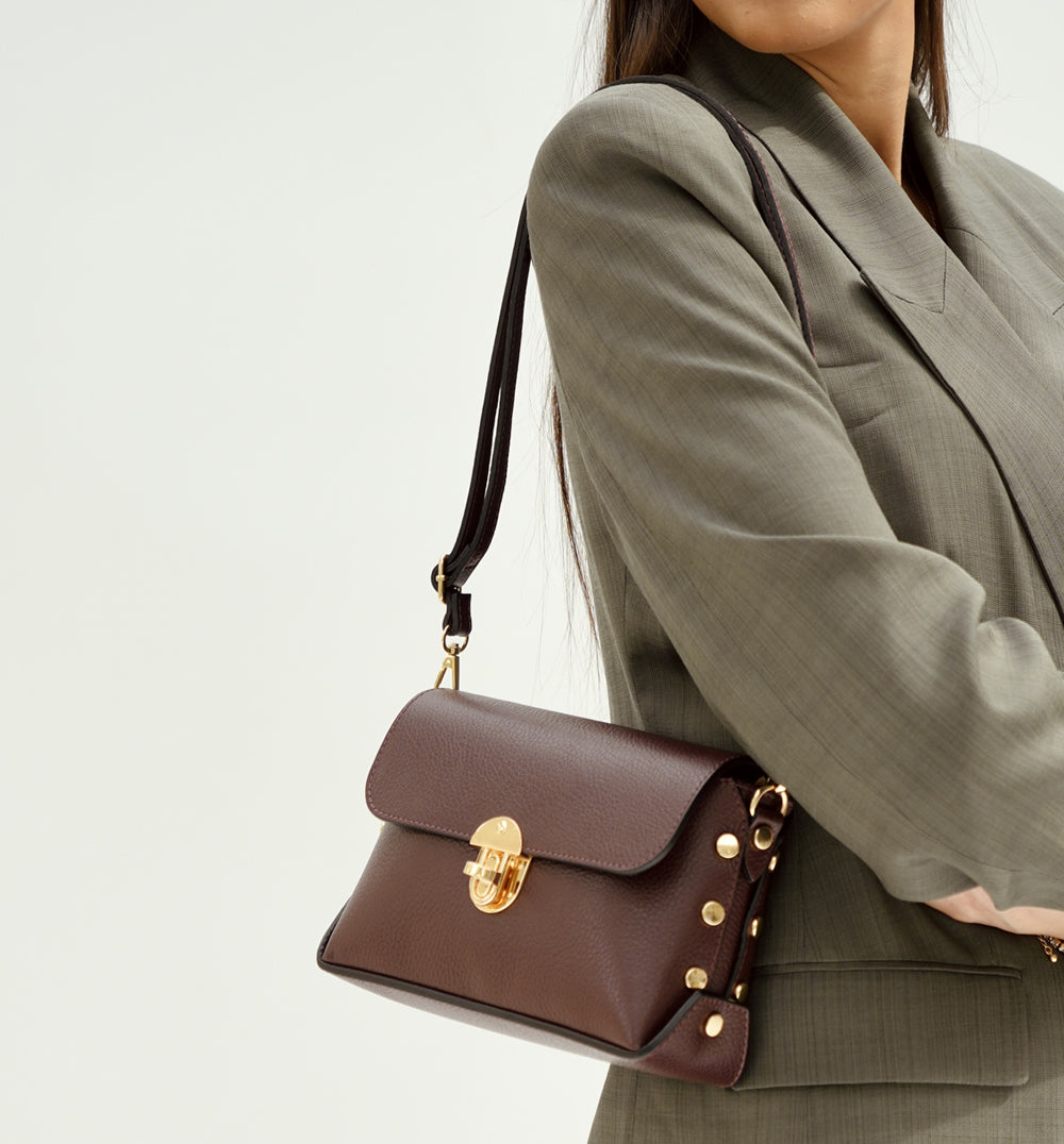 The Bloxsome Burgundy Leather Crossbody Bag