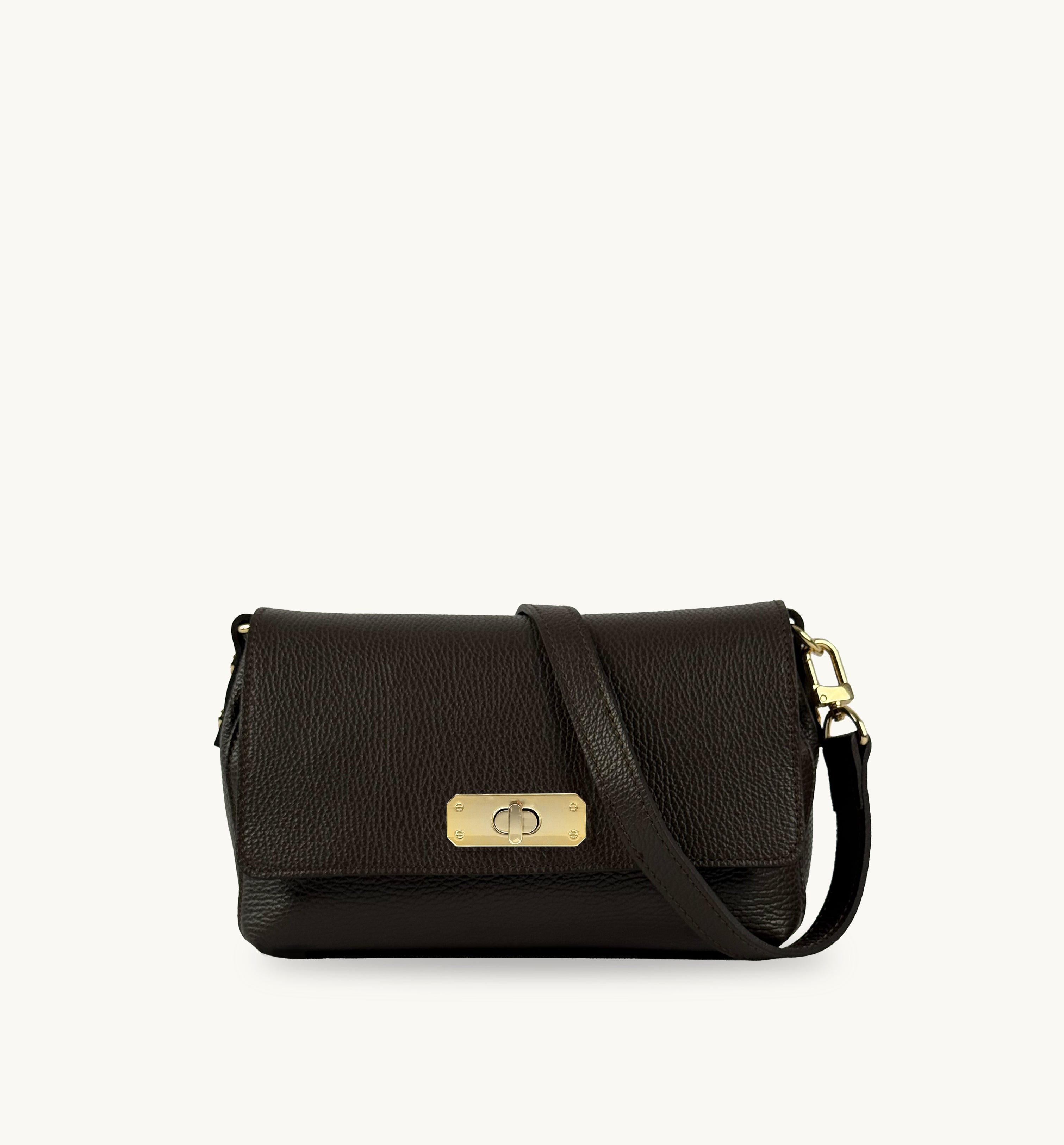 The Maisie Midi Chocolate Leather Bag - Apatchy London