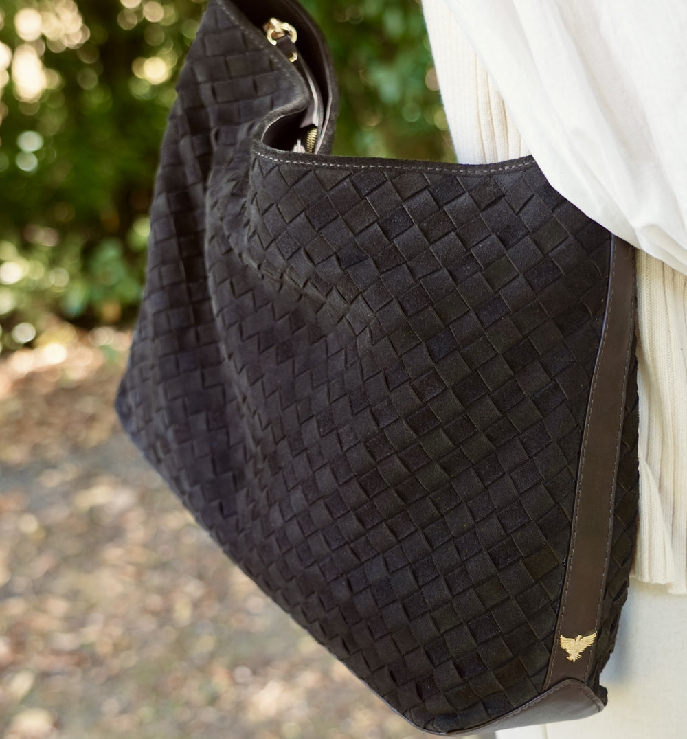 The Holly Chocolate Suede Bag