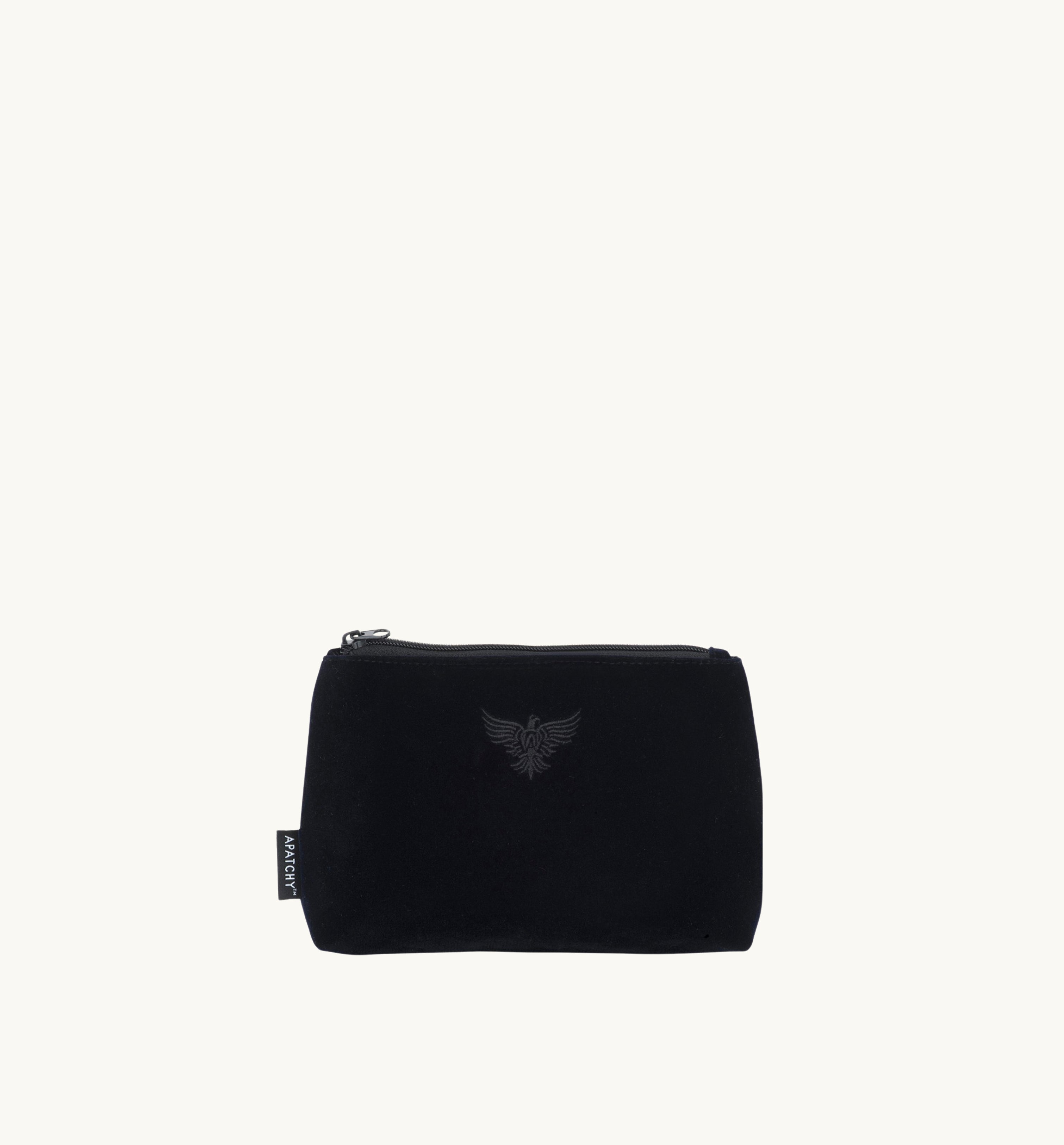 Diva Small Makeup Bag in Midnight Navy Velvet