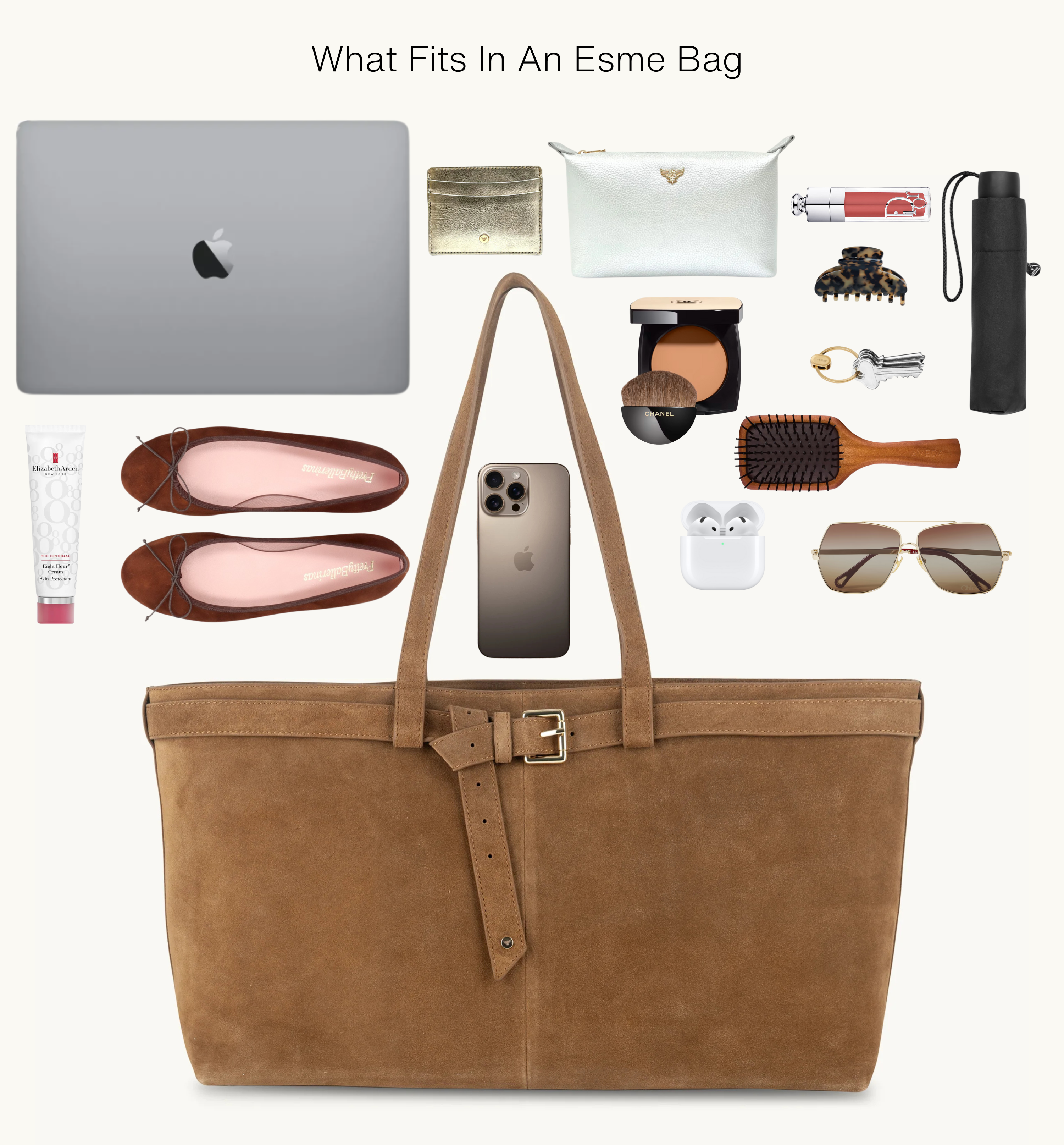 The Esme Tan Suede Bag