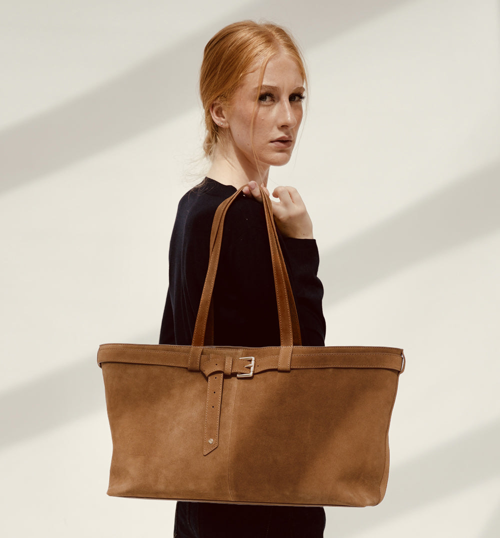 The Esme Tan Suede Bag