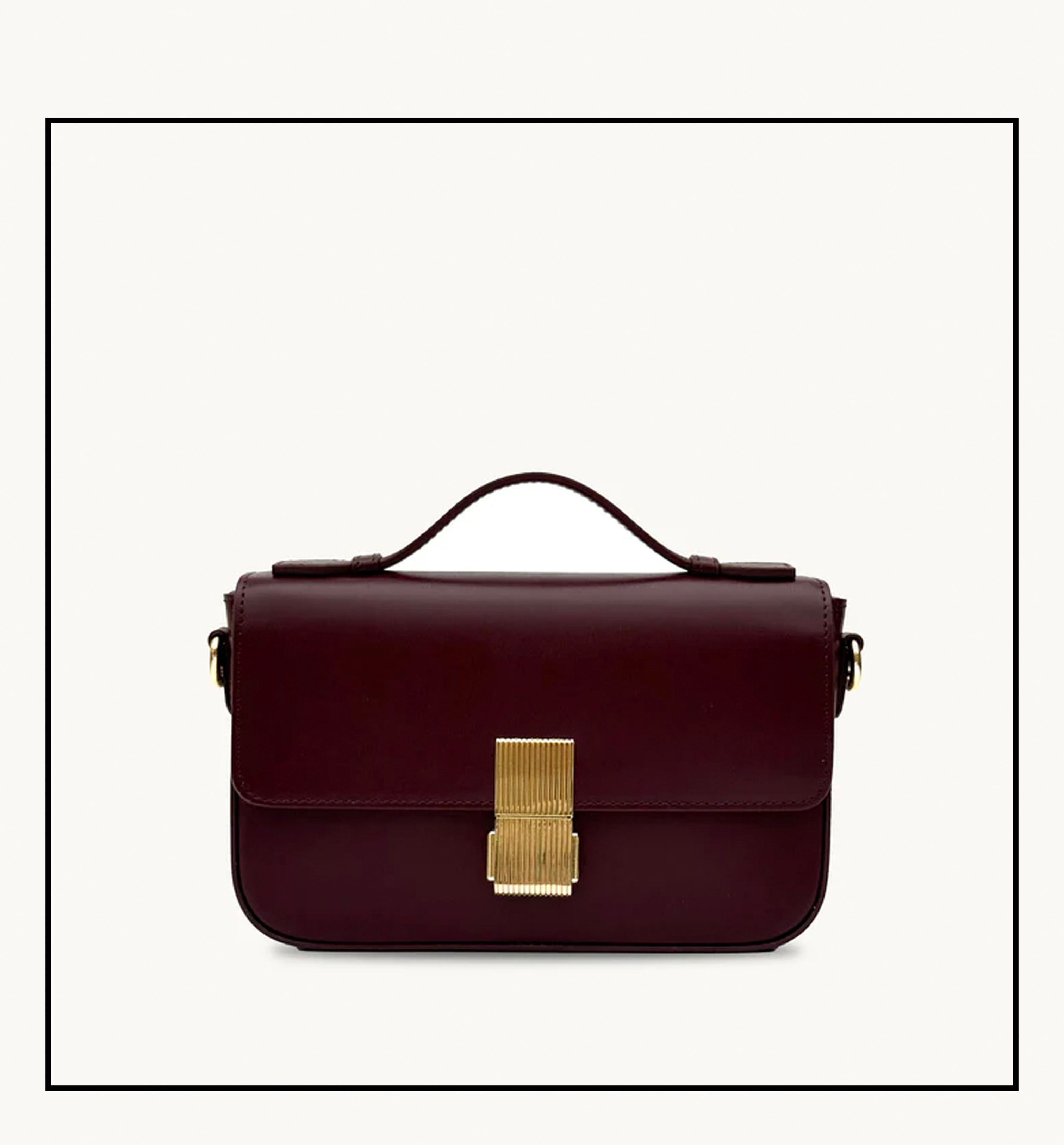 The Flora Burgundy Leather Bag
