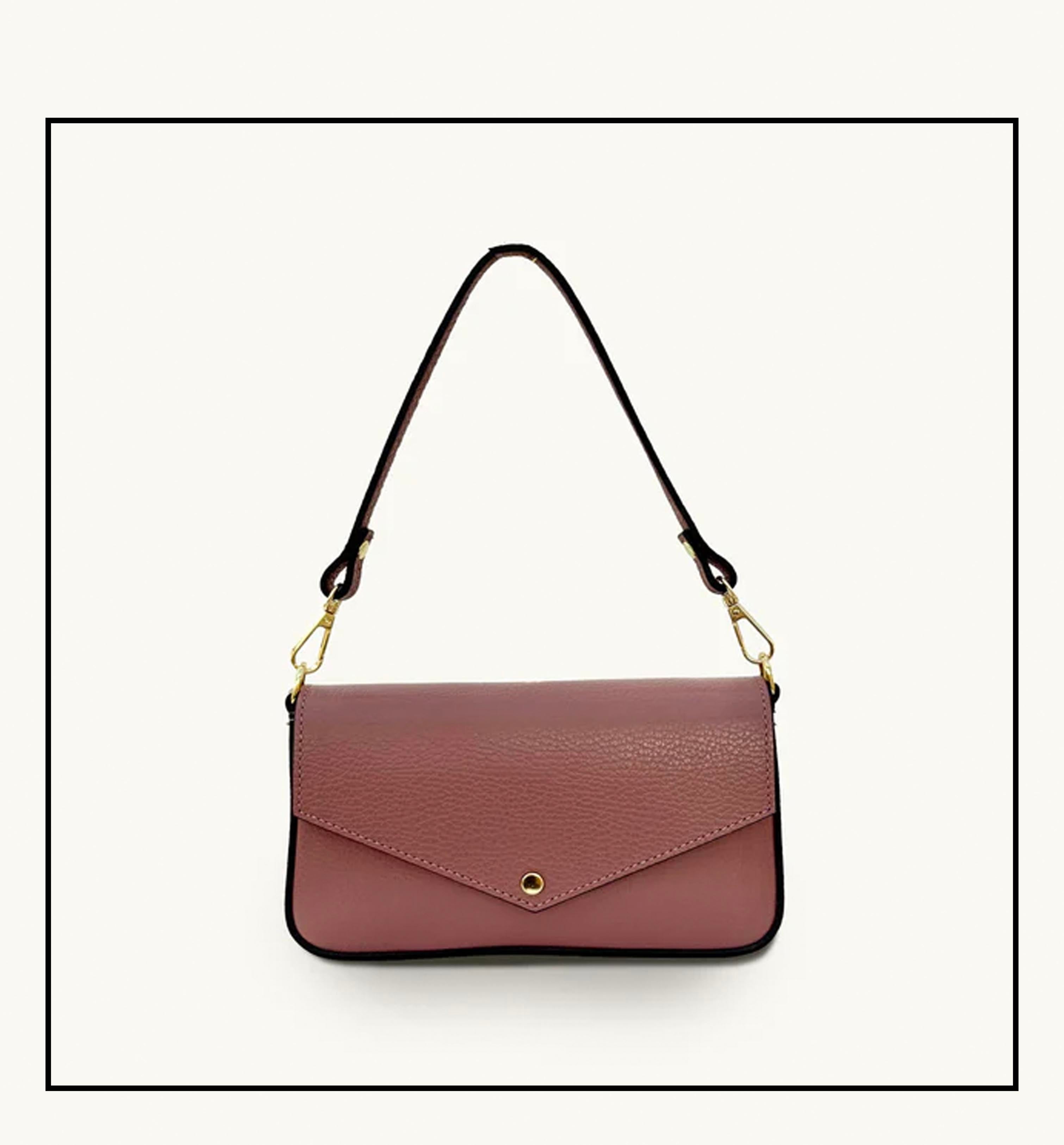 The Munro Antique Rose Leather Shoulder Bag