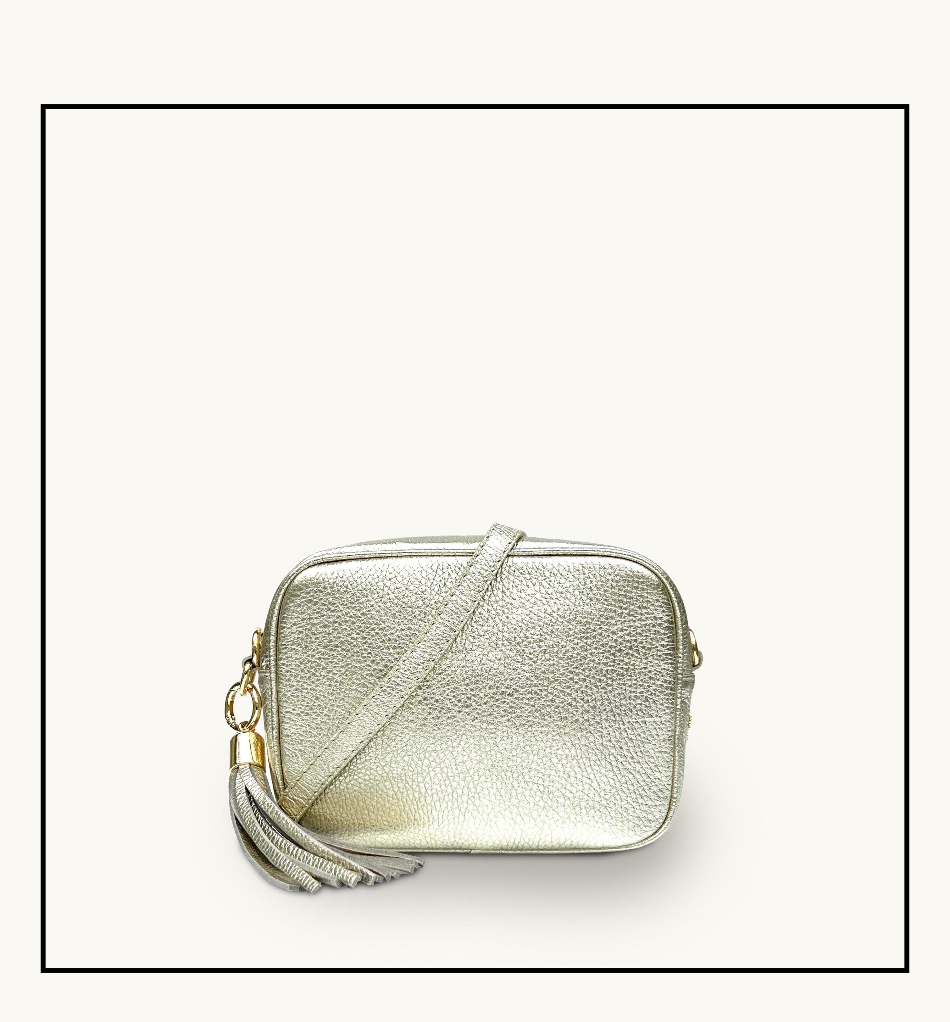 The Tassel Gold Leather Crossbody Bag