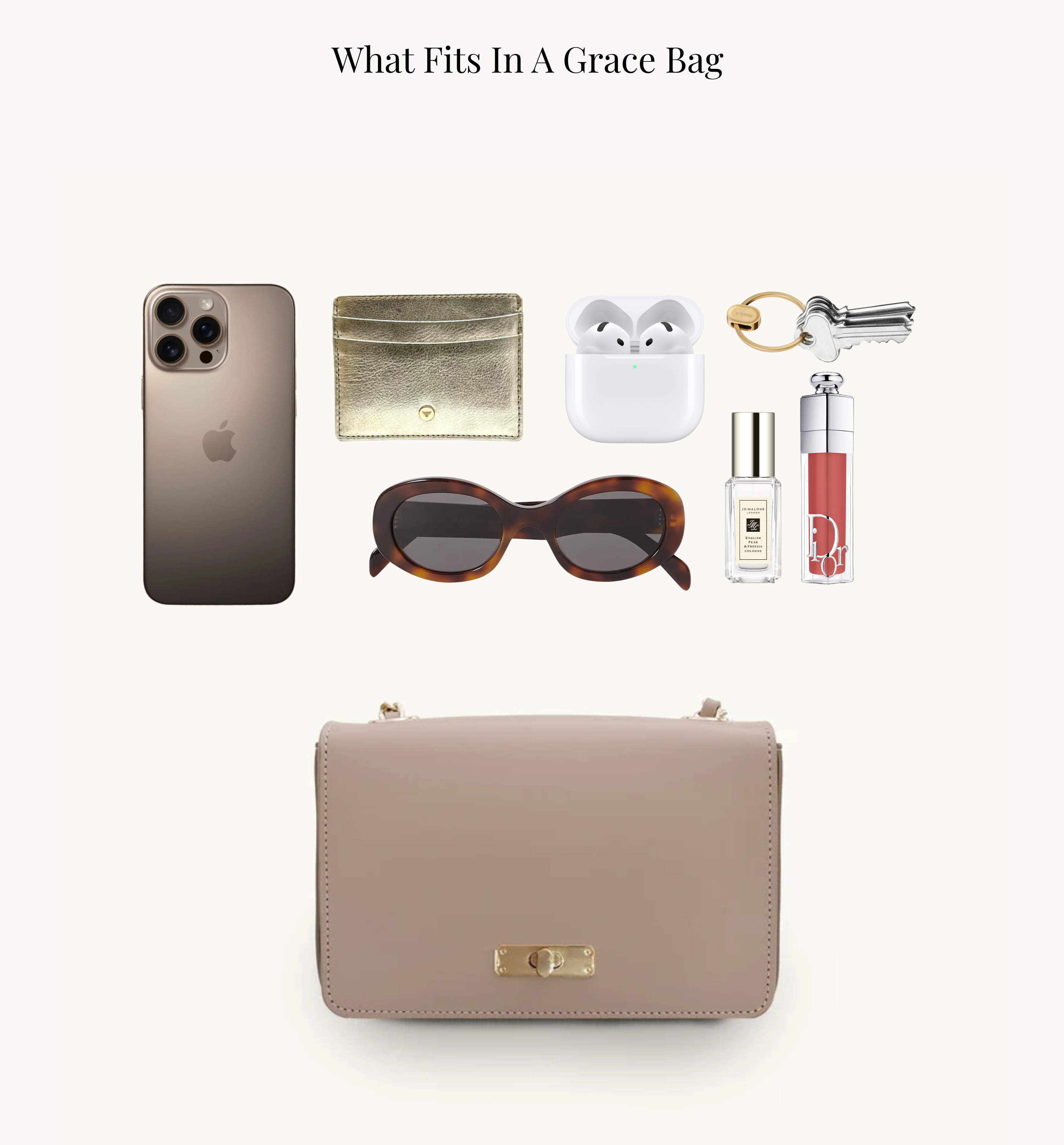 The Grace White Leather Bag