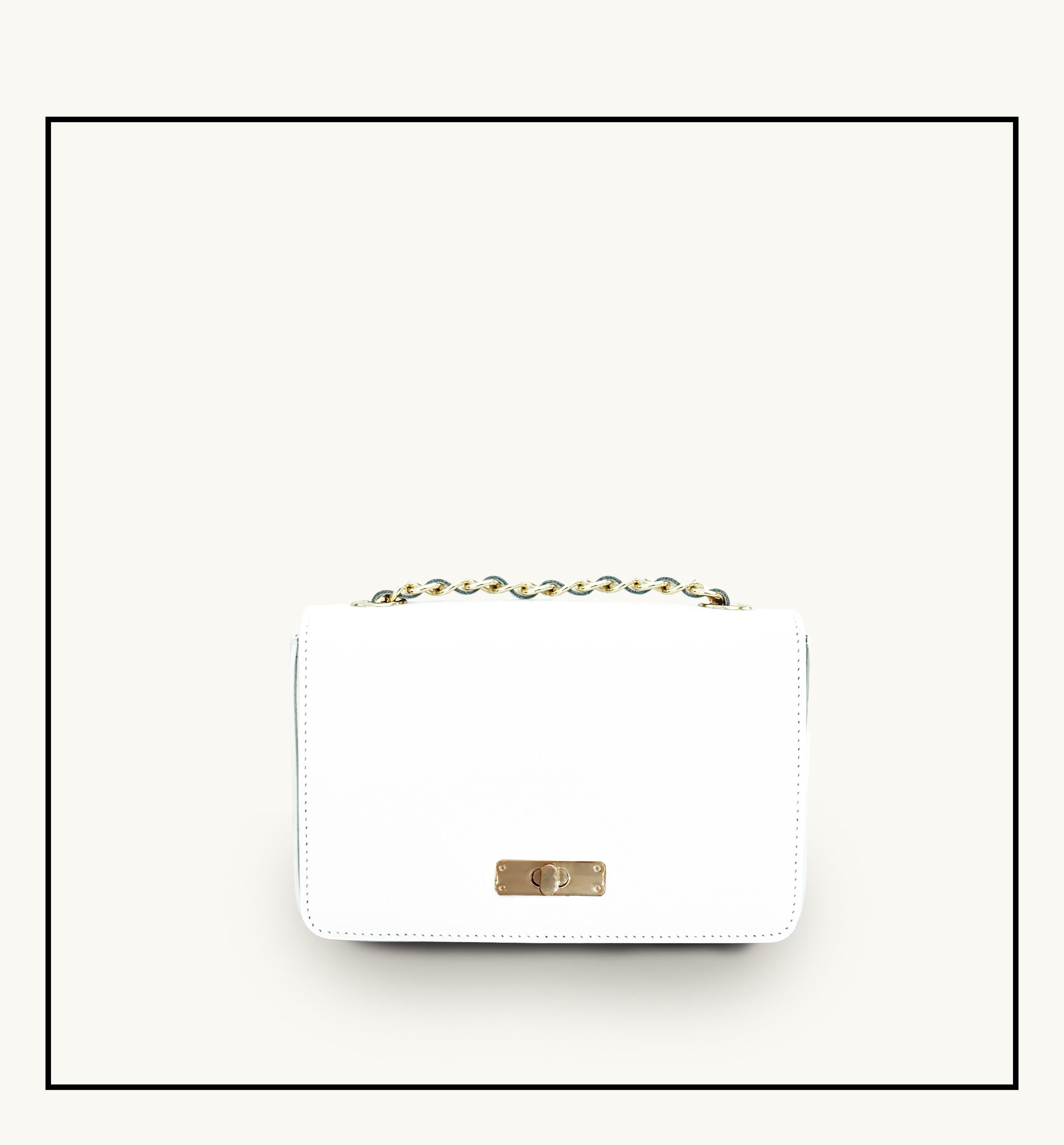 The Grace White Leather Bag