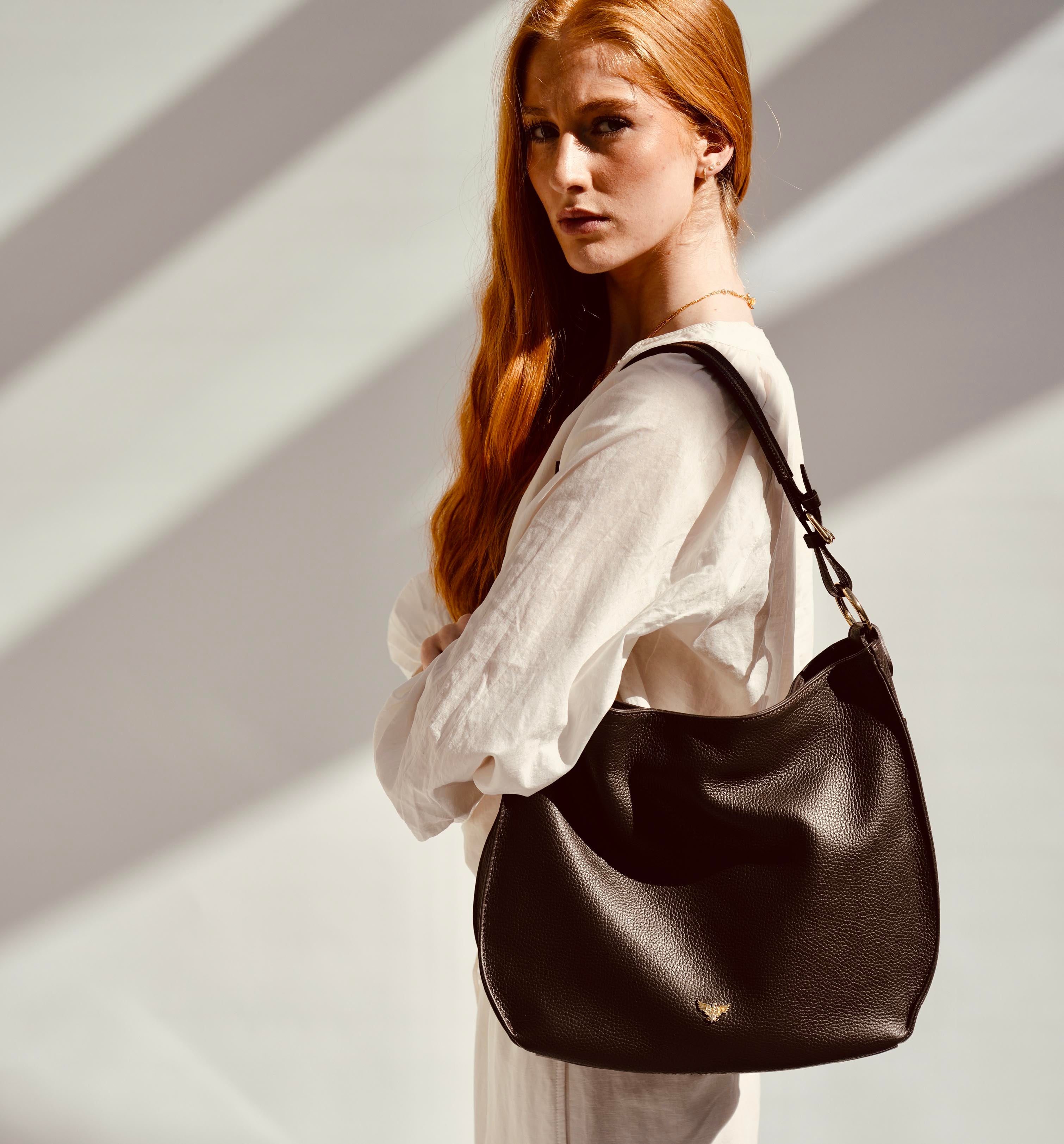 The Harriet Black Leather Bag
