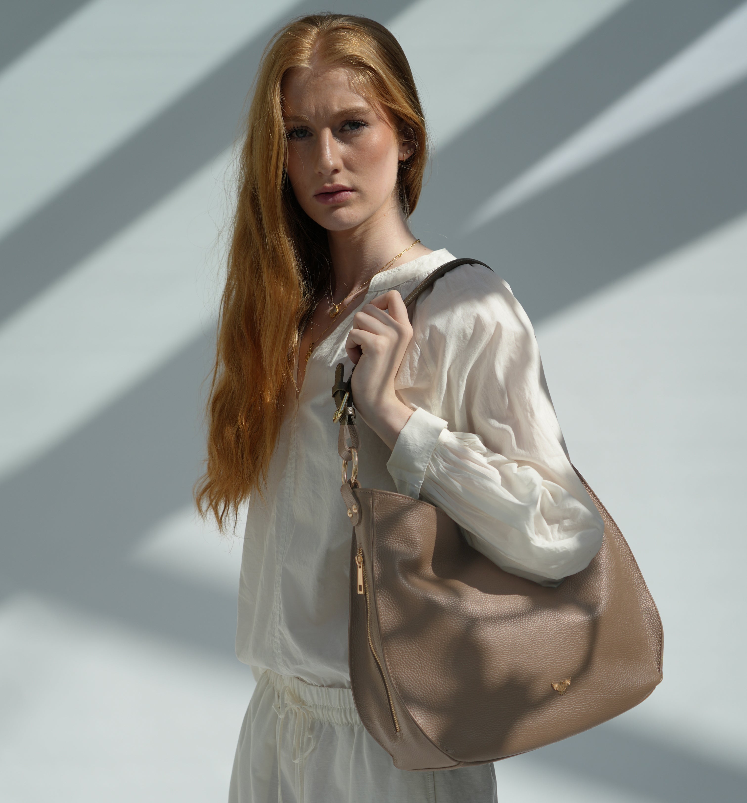 The Harriet Mink Leather Bag